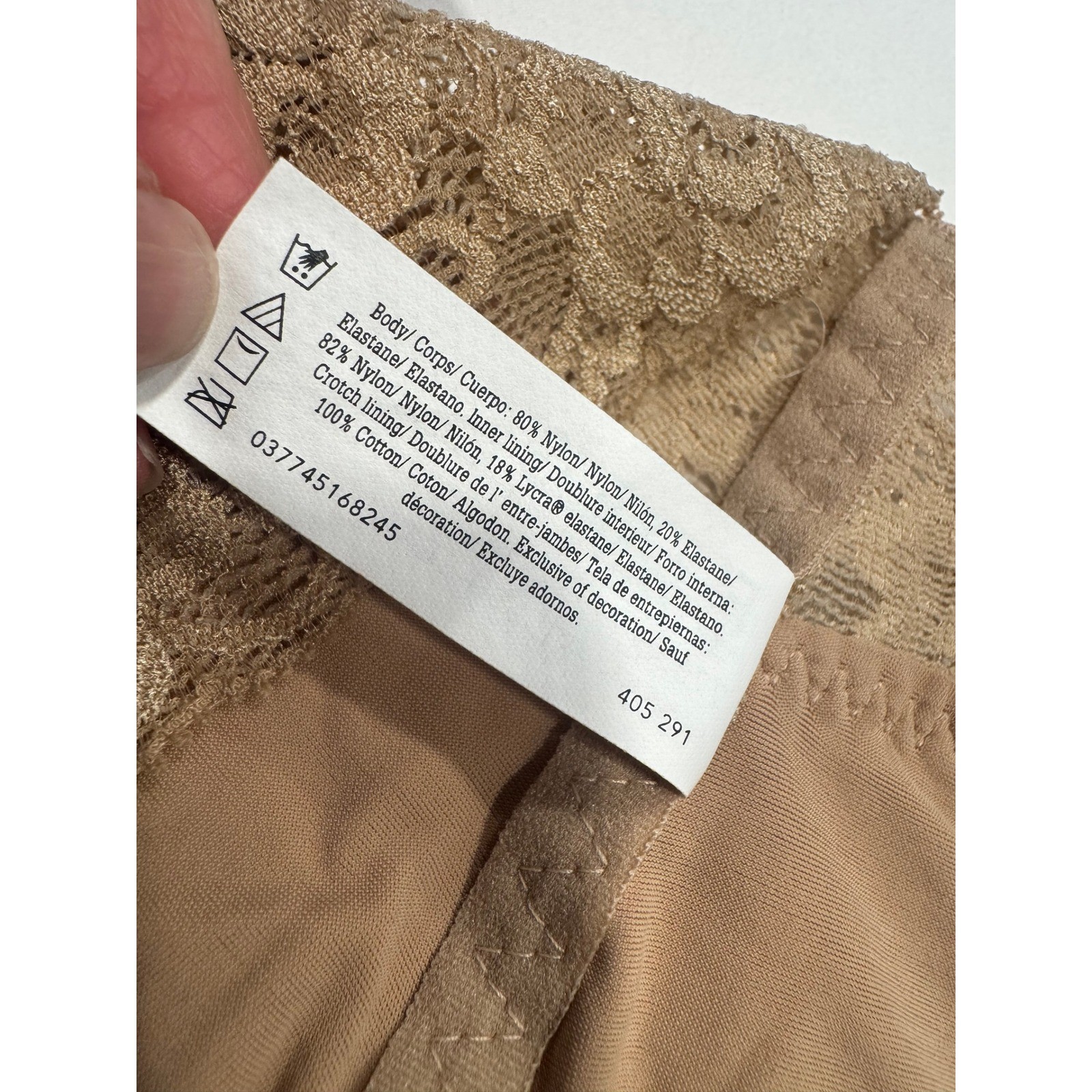 Flexees Maidenform Shapewear Thigh Slimmer Lace Trim Sz 2XL Tan NWT 405 291