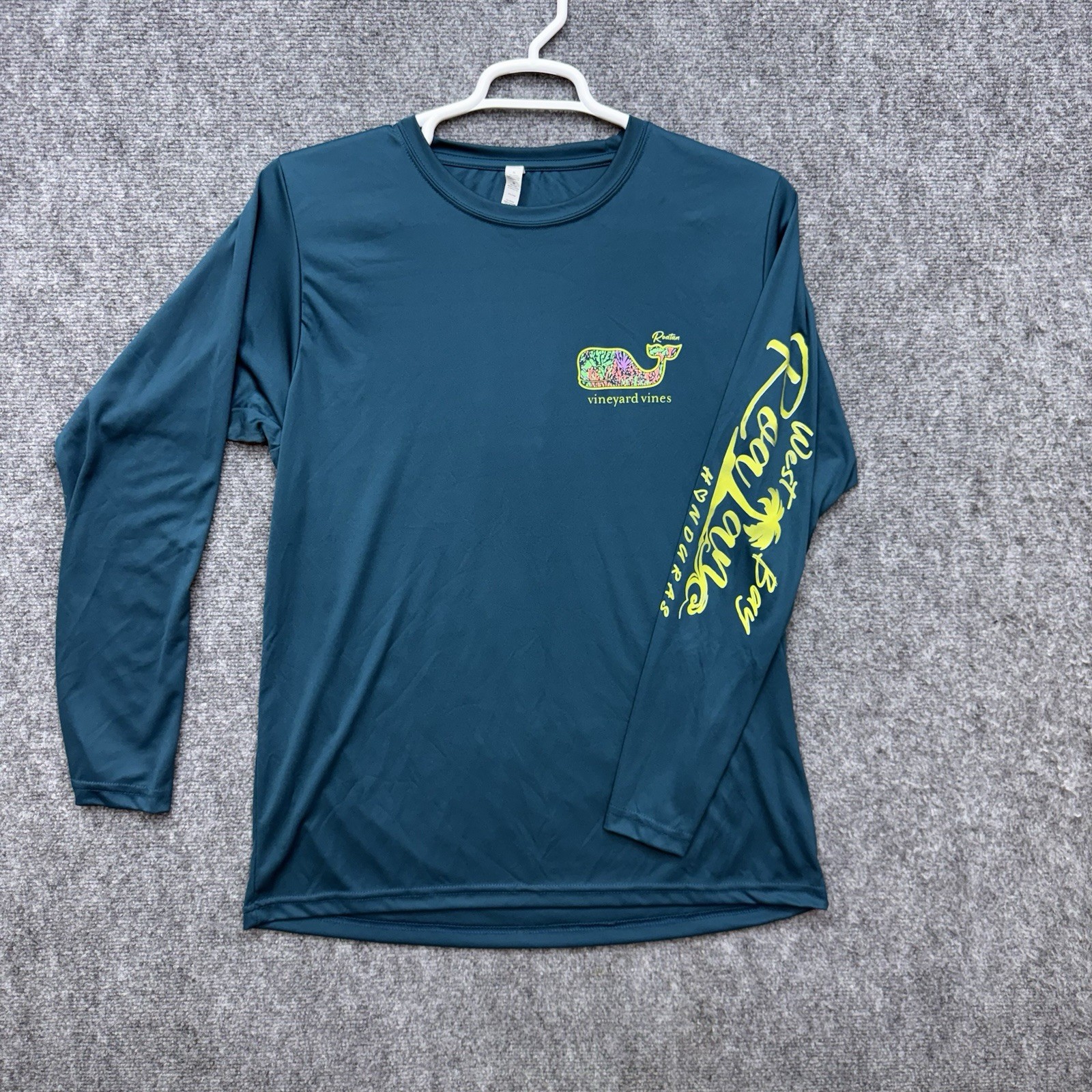 Vineyard Vines Shirt teal Roatan Honduras West Bay Graphic men’s size XL