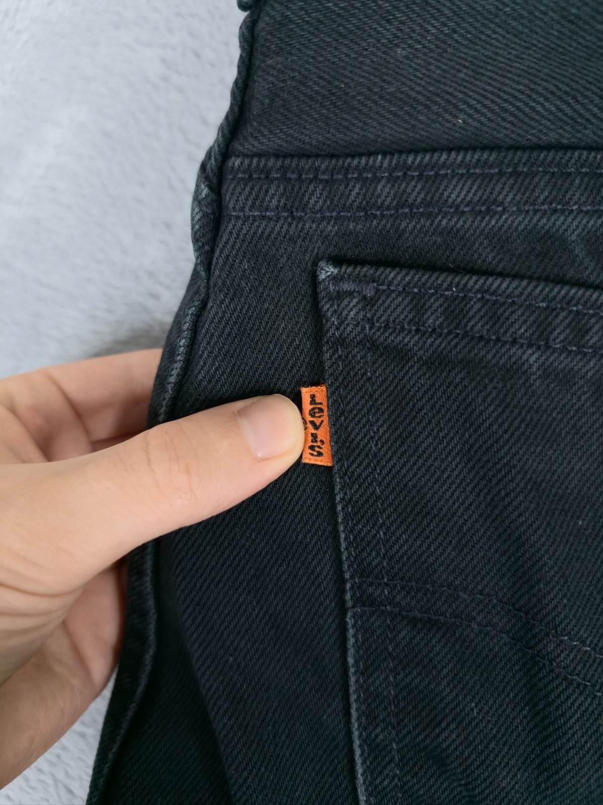 VINTAGE Levi’s 615 Denim Jeans Fits W31 L30 Mens Black Straight Leg Orange Tab