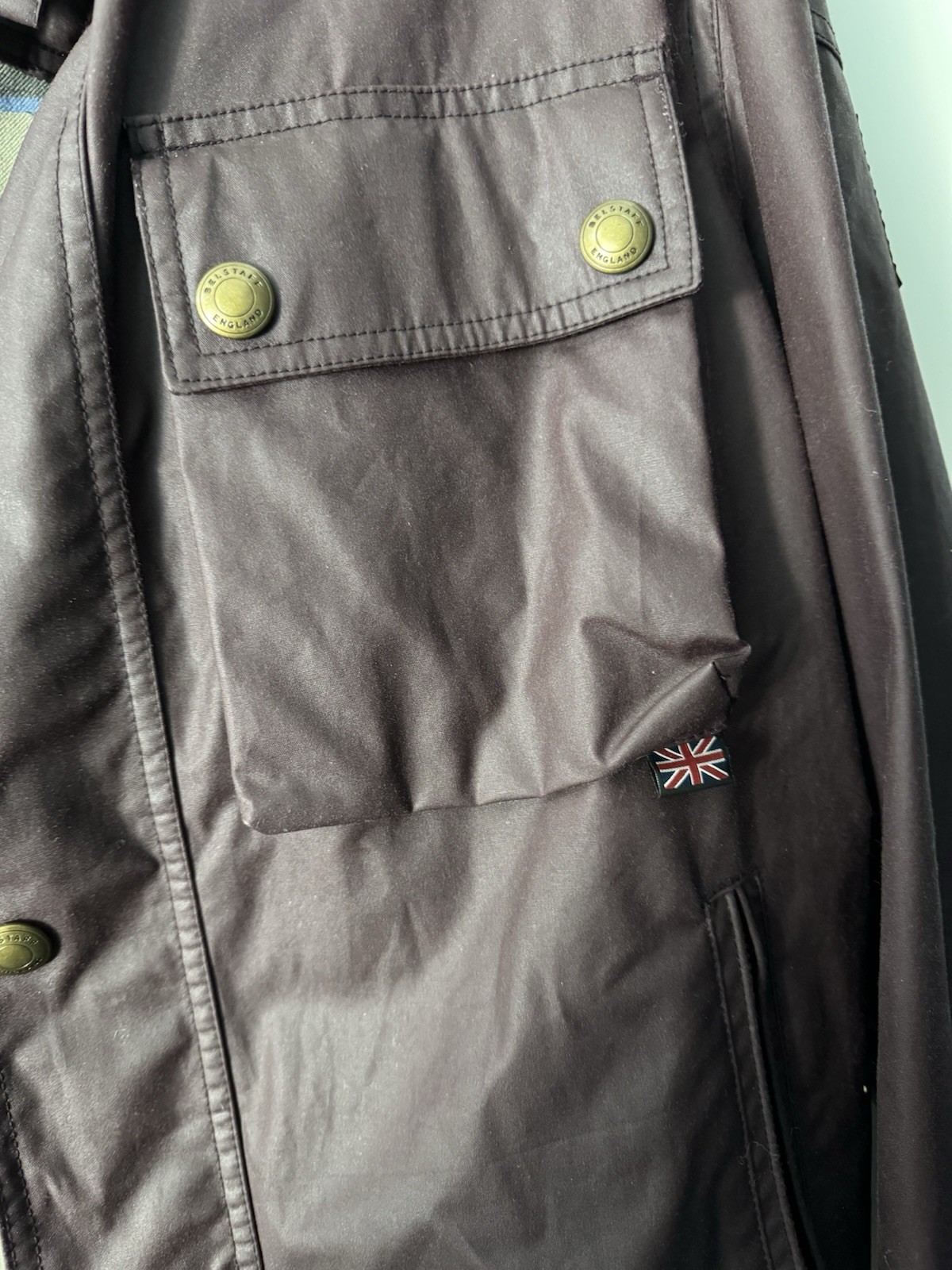Belstaff Men’s Maroon Racemaster Waxed Cotton Jacket Size 44US