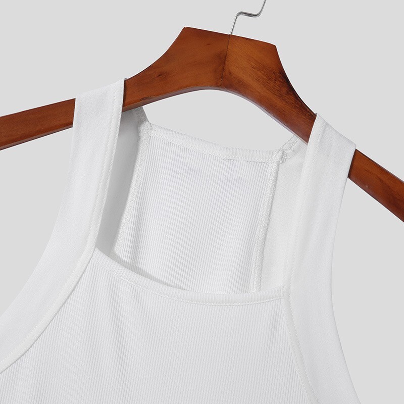 Men 100% Cotton Tagless Ribbed Tank Top A-Shirt Undershirt