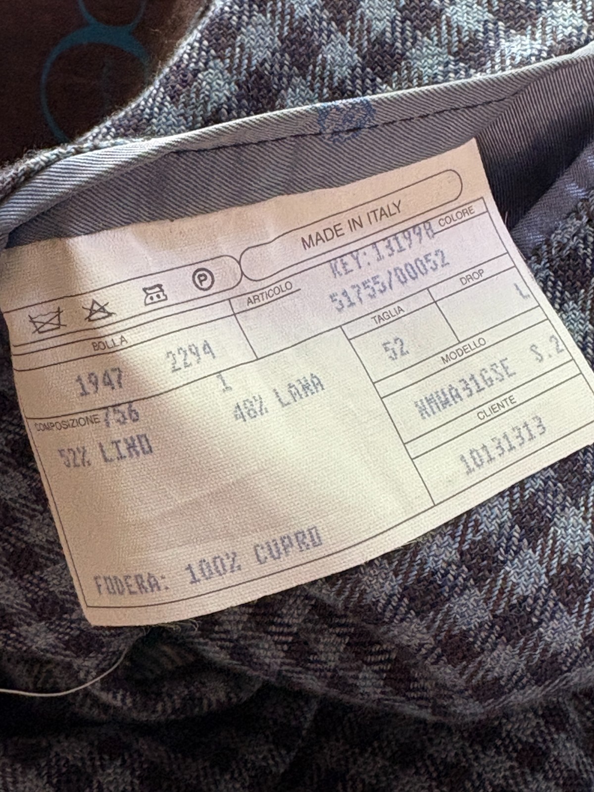Eidos Linen Wool Blazer Size 42 L (52 EUR)