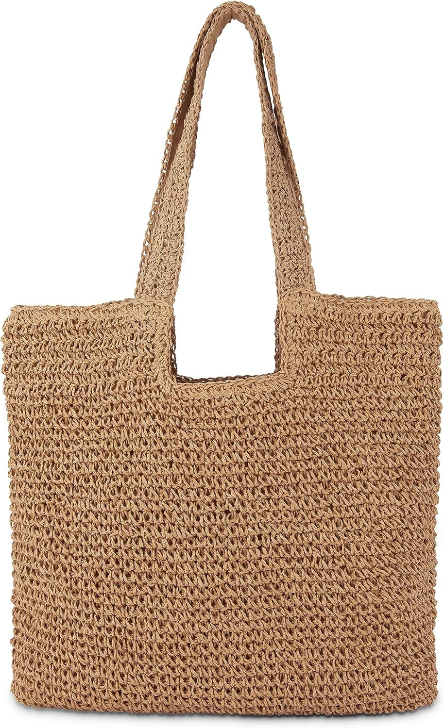 Straw Beach Tote Bag: Large Summer Boho Woven Bags | Rattan Handmade Shoulder Ha
