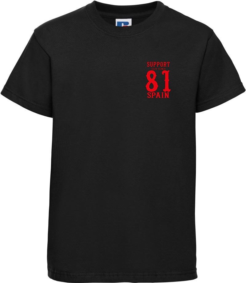 01 Hells Angels Black T-Shirt Support81 Spain CB Logo 1006
