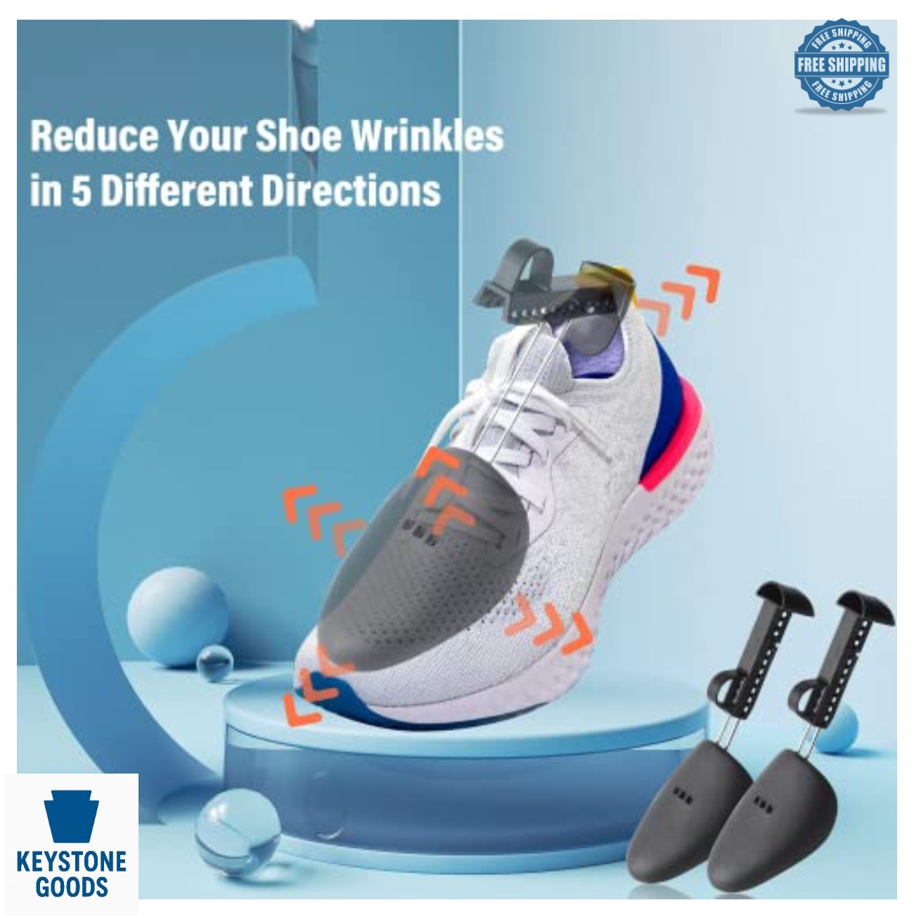 Adjustable Shoe Stretcher Trees 10 Pairs Men 7-12 Plastic Metal Portable Travel