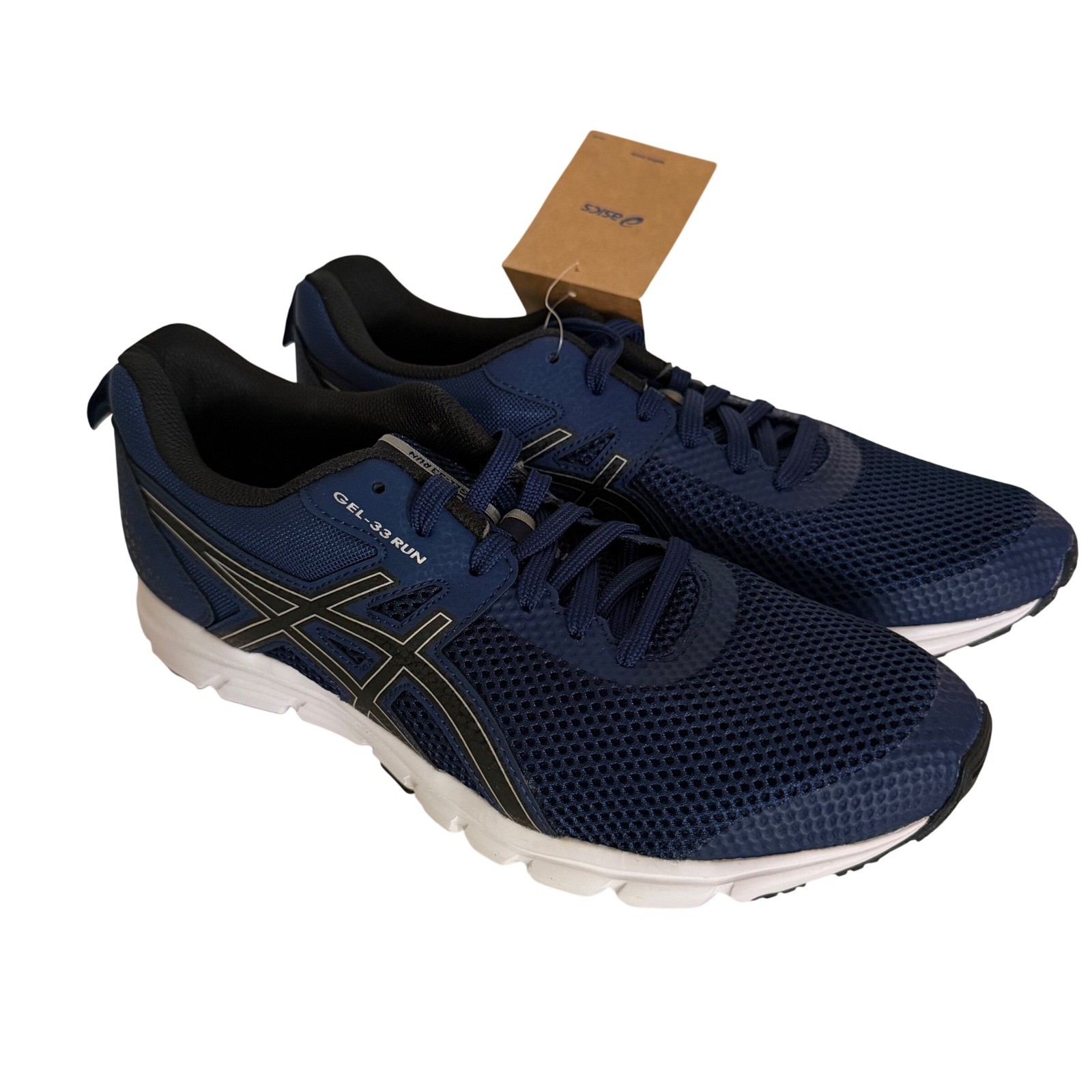 Asics Gel-33 Run Mens Running Shoes Blue Expanse Black 1011B438-402 Size 9 NEW