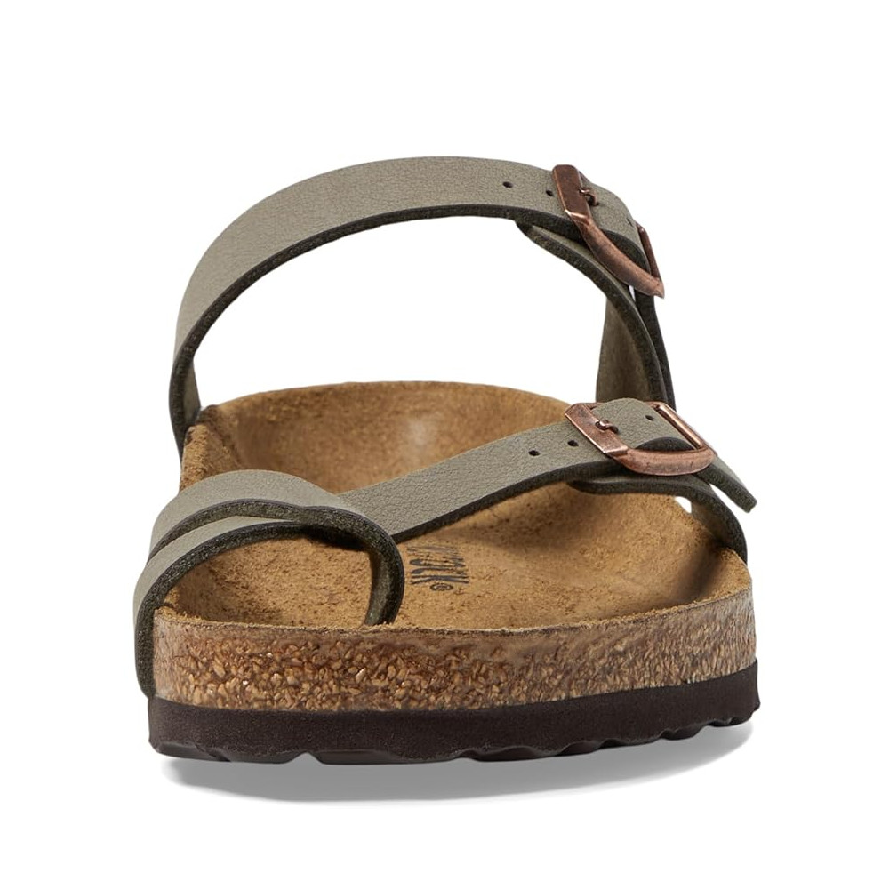 Birkenstock Mayari Stone Classic Birkibuc Cork Two-Strap Sandals Women’s Shoes