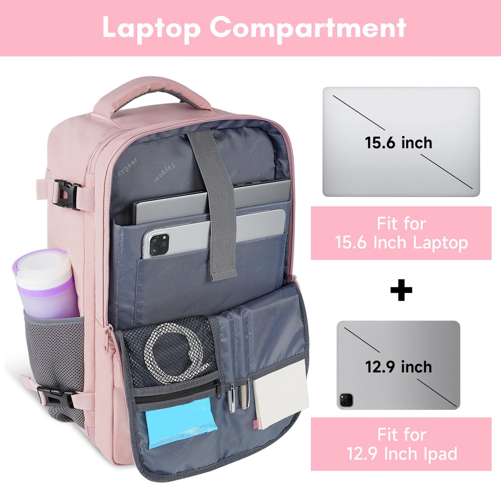 Taygeer Travel Backpack for Women, TSA Carry On Backpack Flight Approved