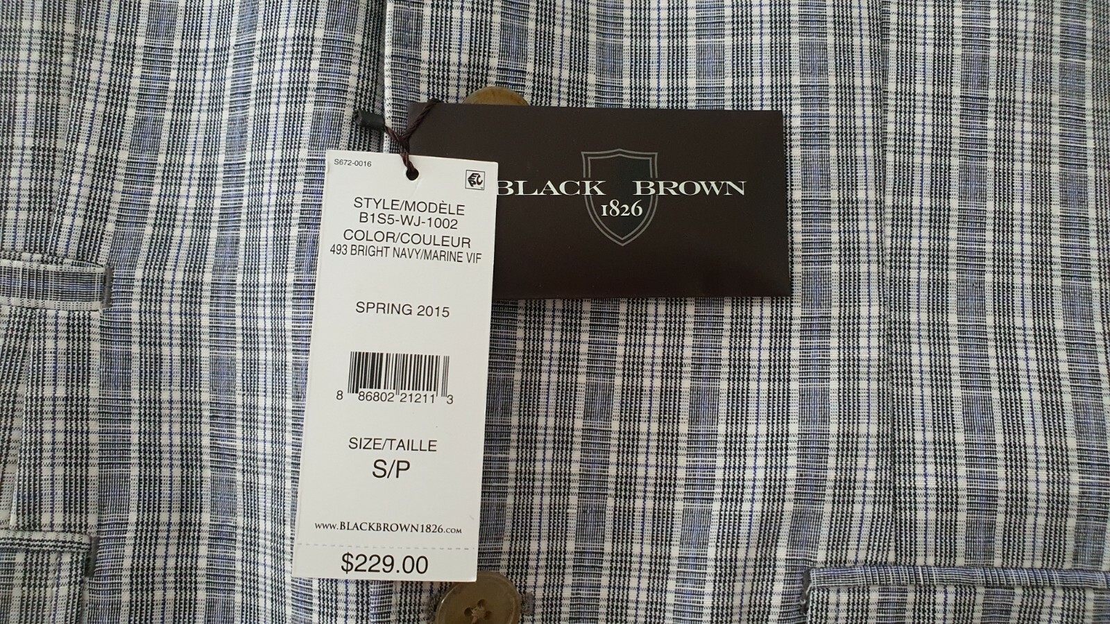 Black Brown 1826 Bright Navy Stripe Mens Linen Jacket Coat Size S MSRP 229 NYC