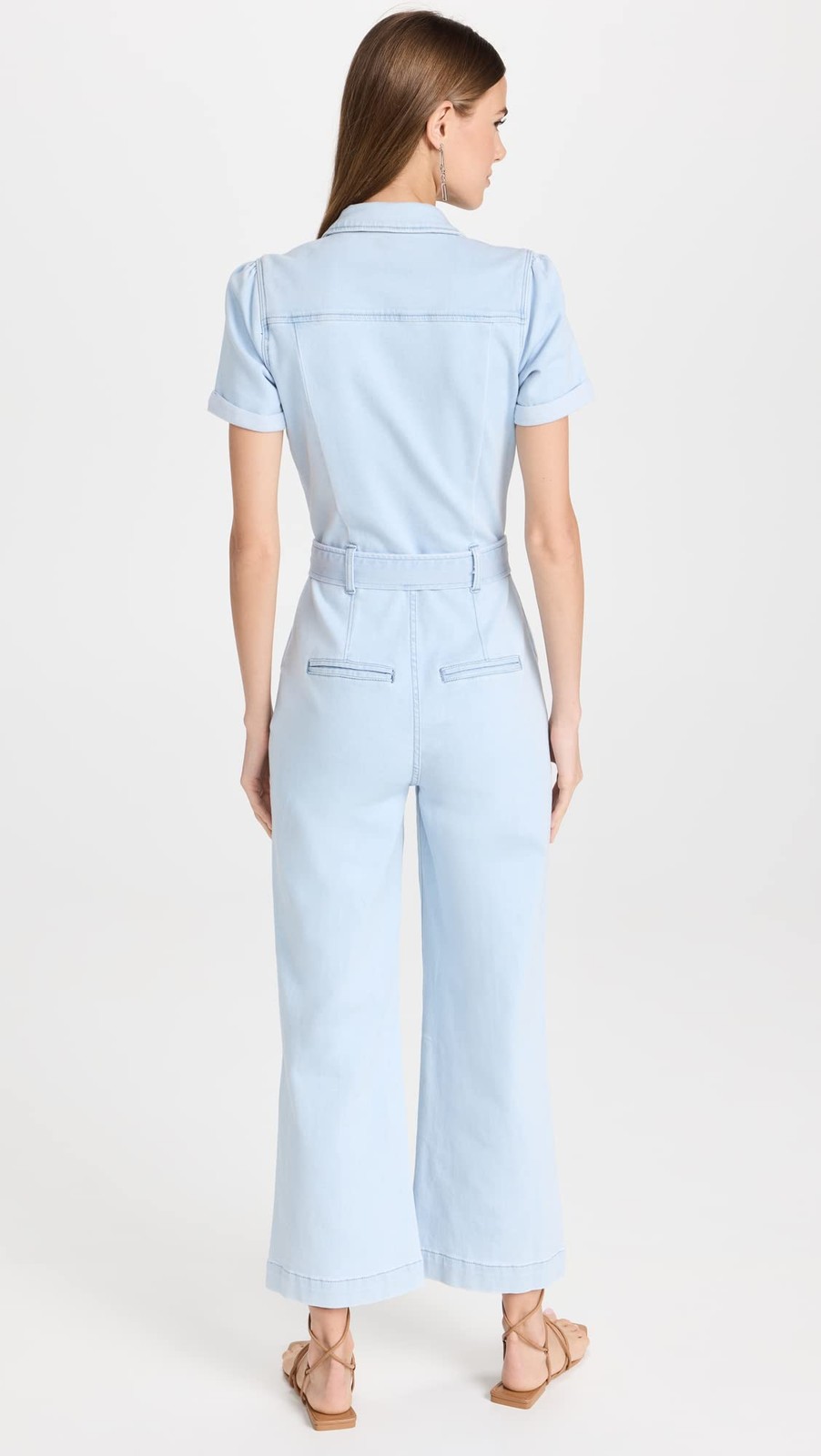 PAIGE Women’s Anessa Jumpsuit Puff Sleeve Cropped Ankle Legnth in Kokomo, 8
