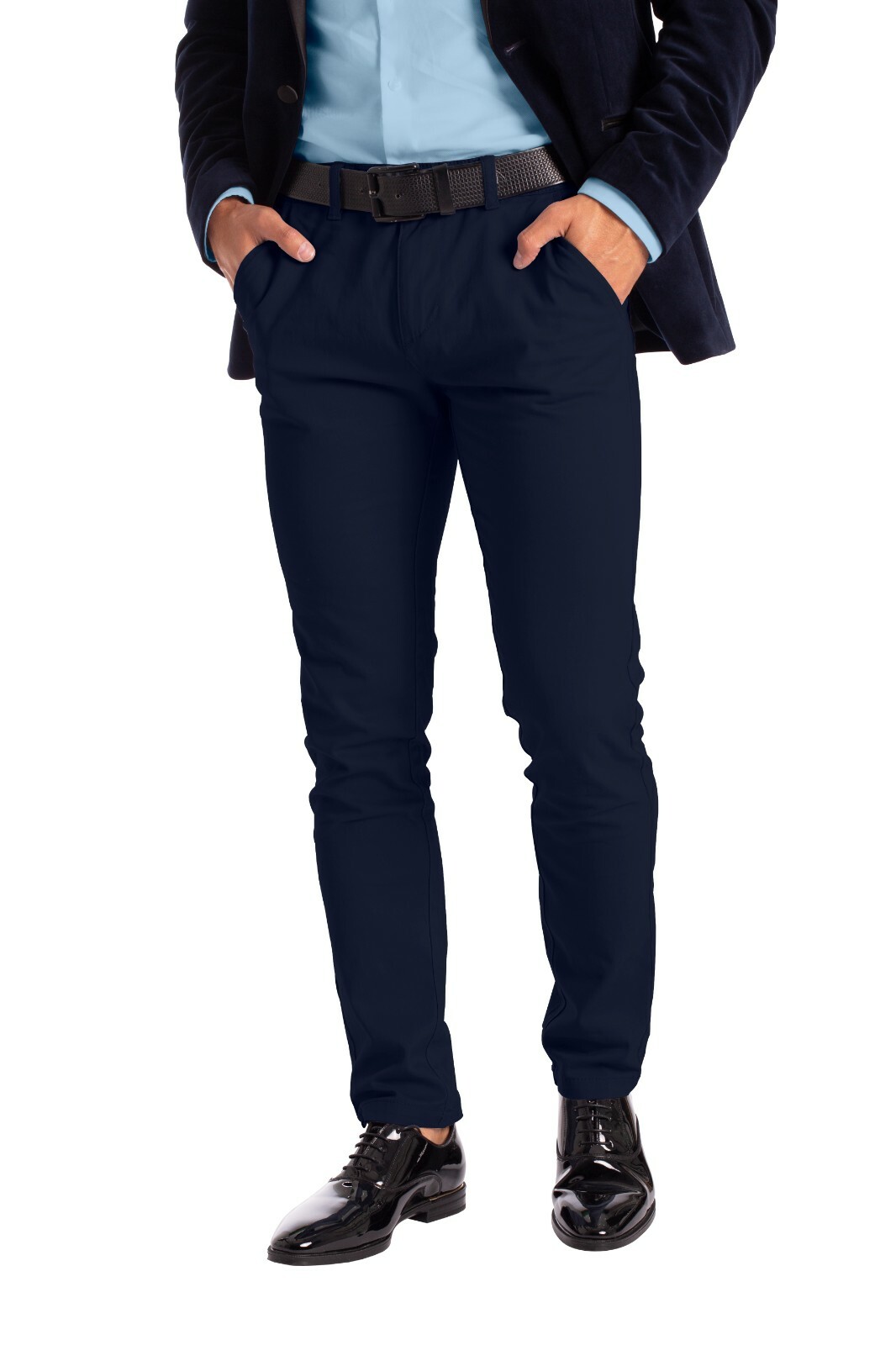 Men’s Stretch Formal Pants Slim-Fit Casual Pants –