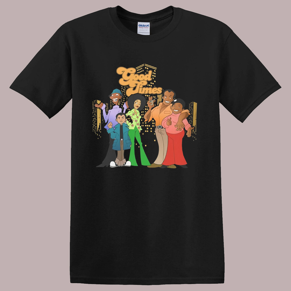 Good Times 70’s Tv Sitcom Men’s Black T-Shirt Size S-5XL