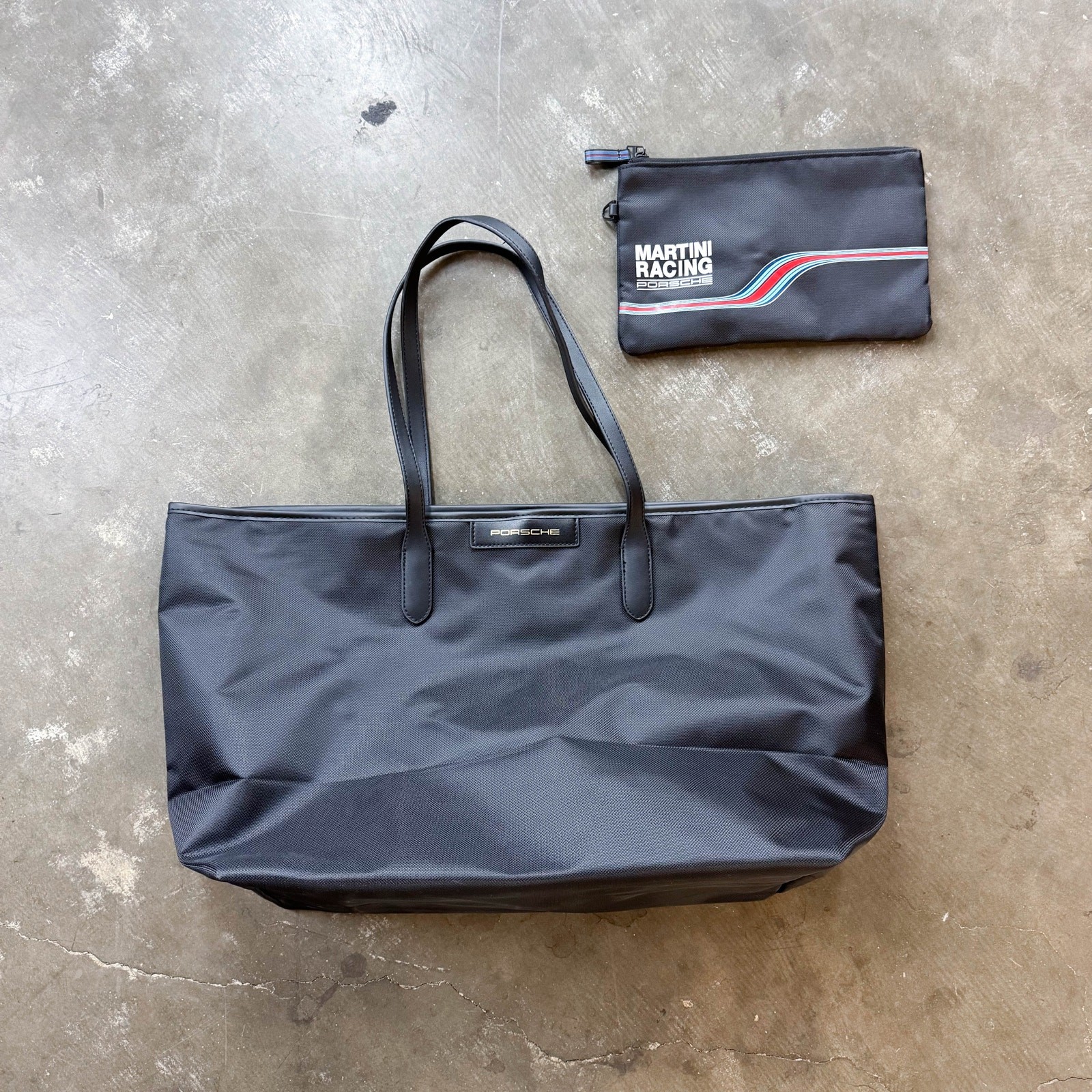 NEW Porsche Design Tequipment Martini Racing Shopper Tote w/ Bonus Bag Spyder