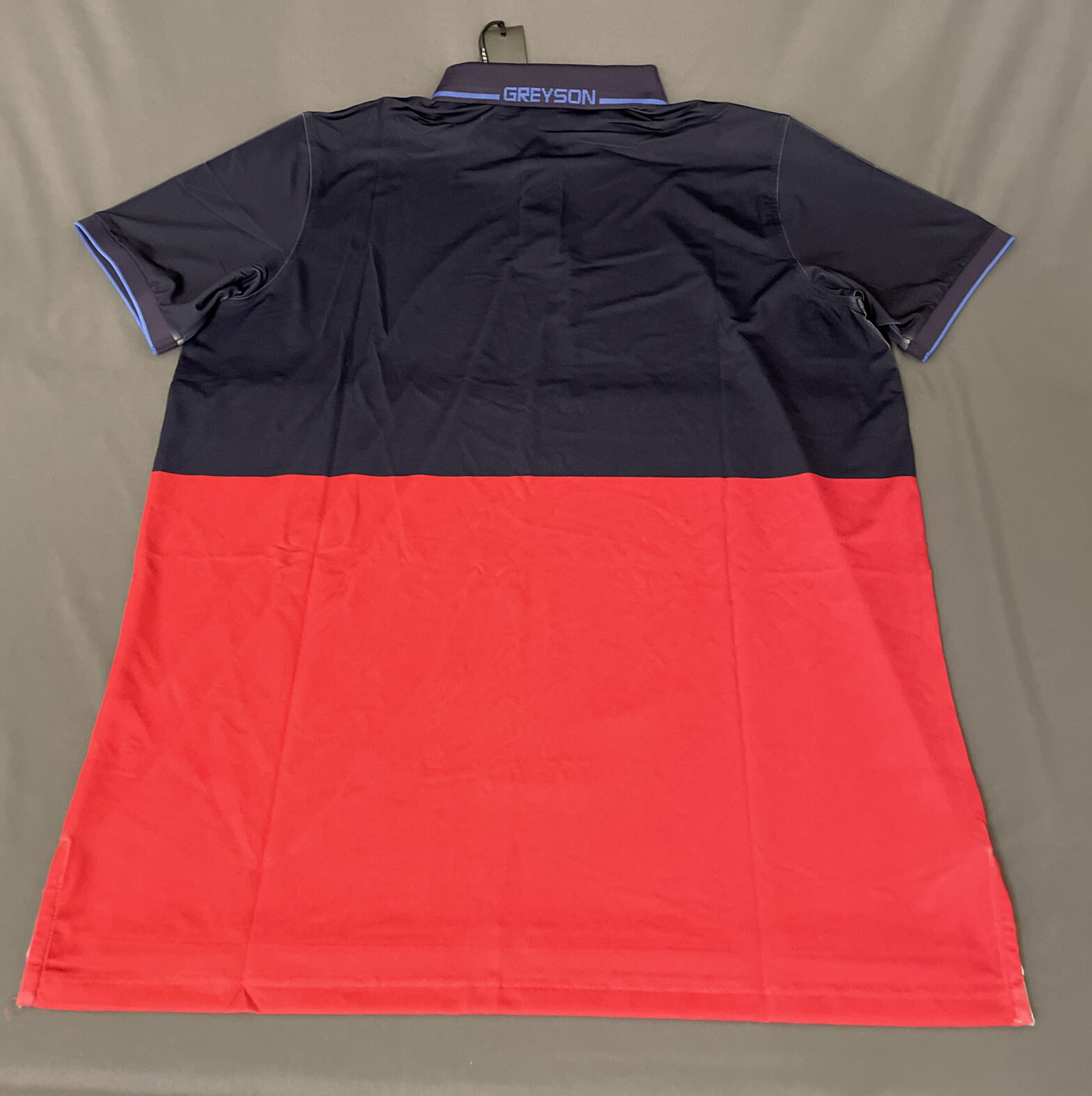 Greyson Golf Shirt Polo Washoe Large Abyss Flamingo Colorblock NWT MSRP $90