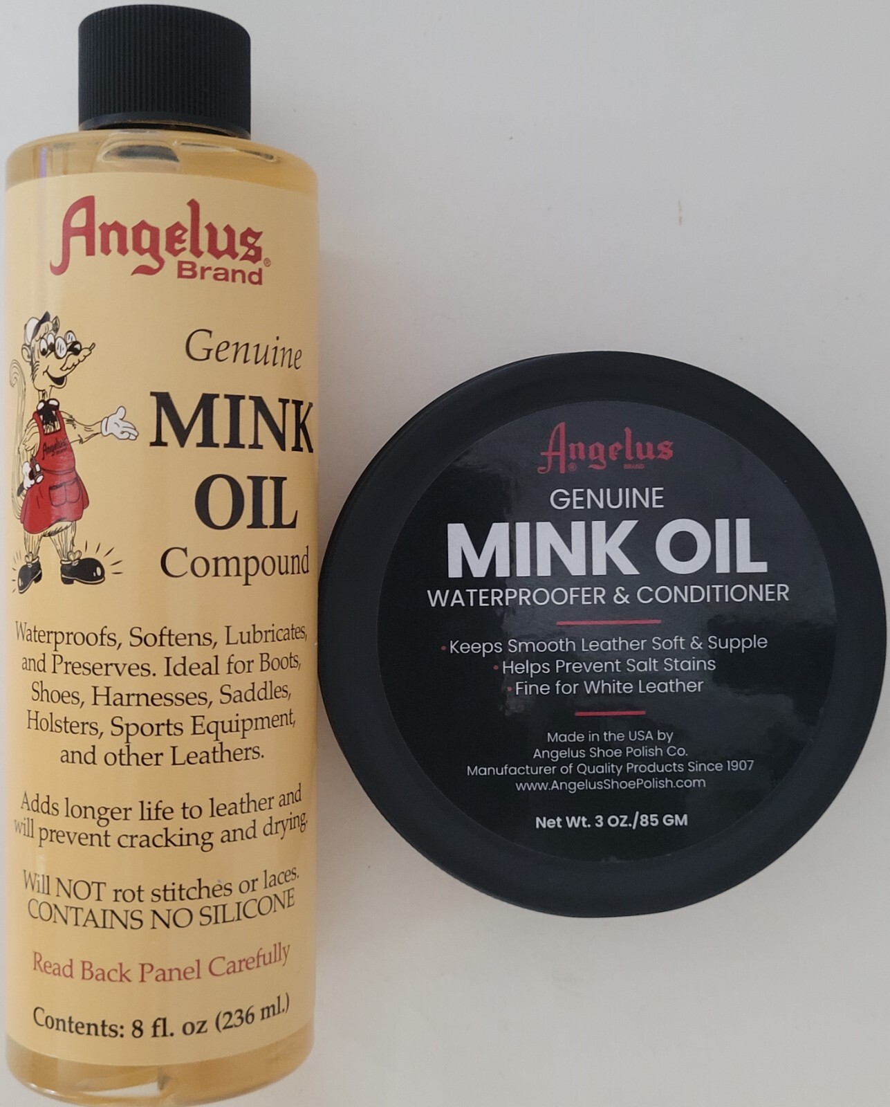 Genuine Mink Oil Leather Conditioner Waterproofer Paste &/or Liquid, Select Item