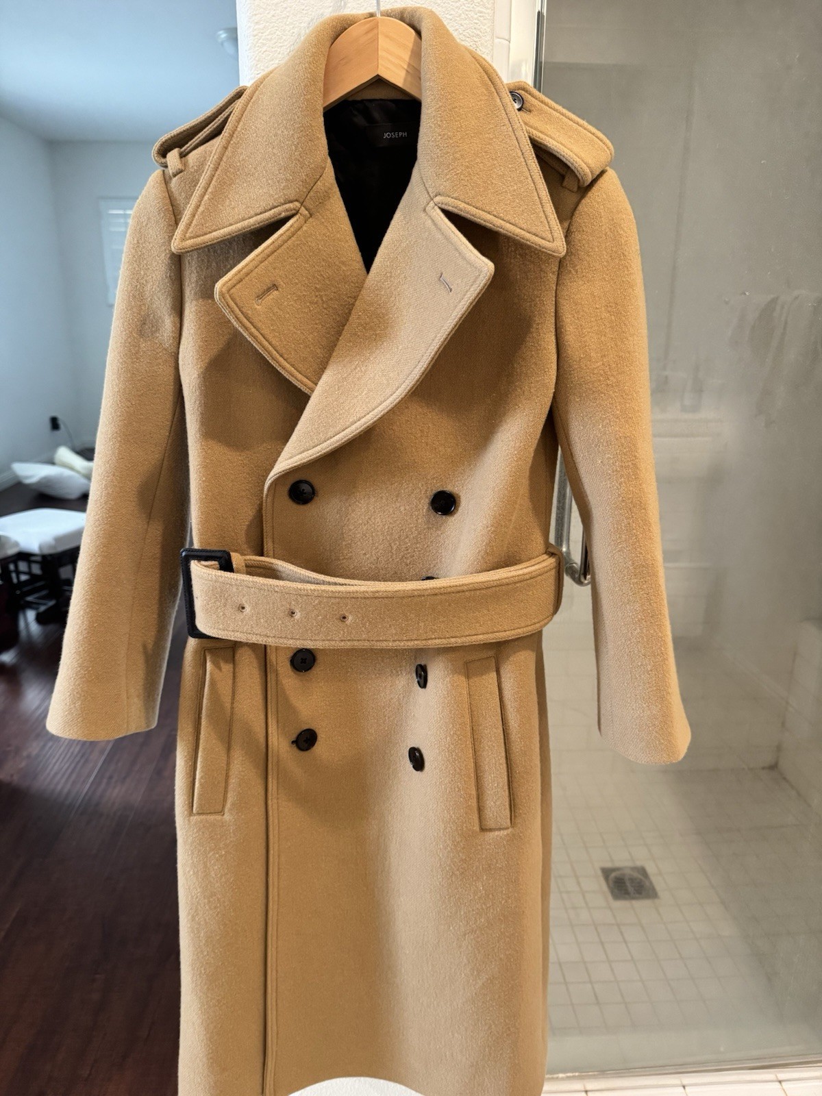 Joseph Double-Breasted Coat Wool Xs