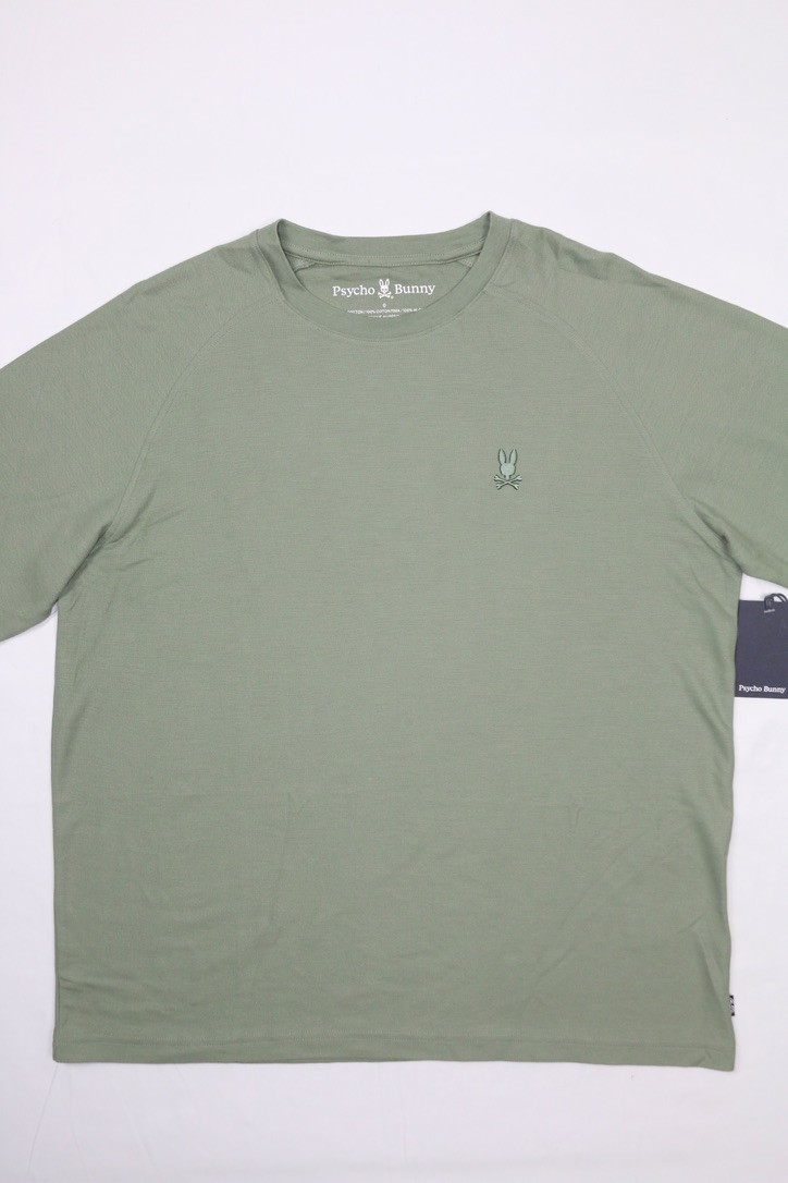 Psycho Bunny Men’s Long Sleeve Taylor Pique Tee Shirt 6-L Sea Spray Embroidery
