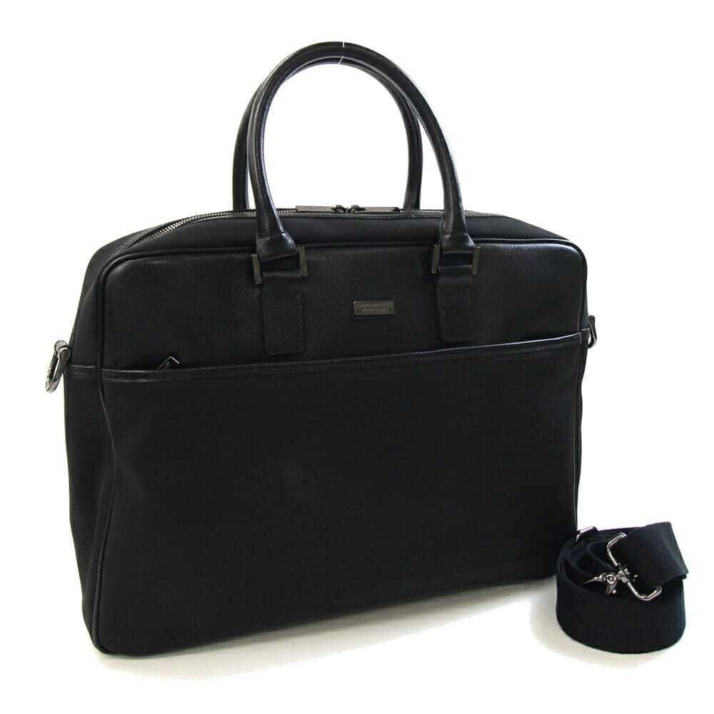 BURBERRY BLUE LABEL 2WAY Briefcase Canvas Leather Black Check