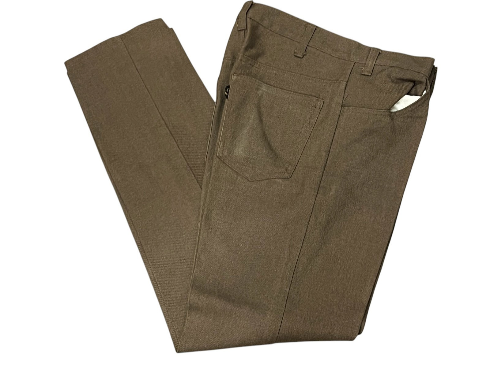 Mens Vtg 60s MOD Peg Leg Pants LEVI’S Sta Prest Hopsack Brown Black Gold Big E