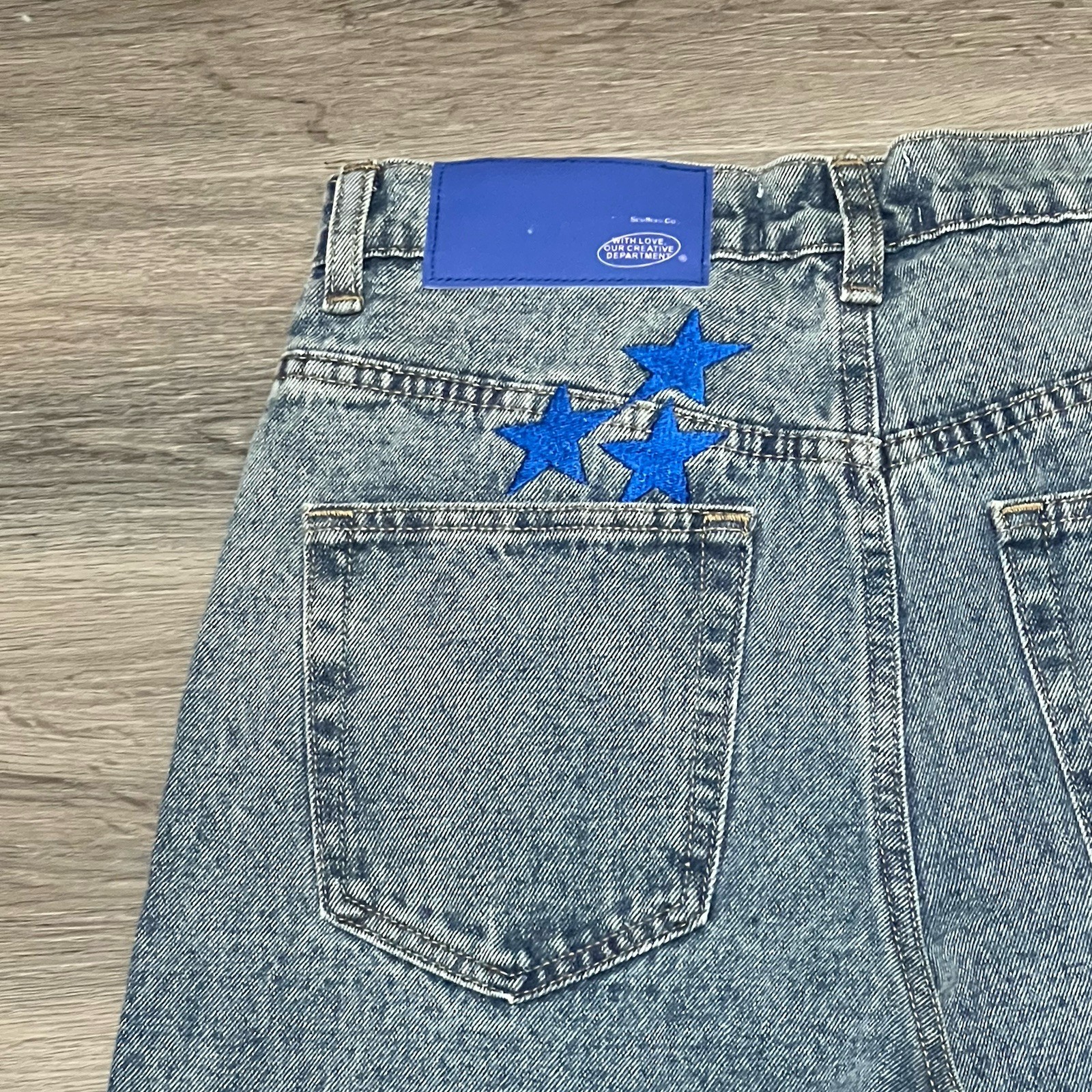 Scuffers Jumbo Blue Jeans Unisex EU 32 Oversize Baggy Streetwear Worldwide Star