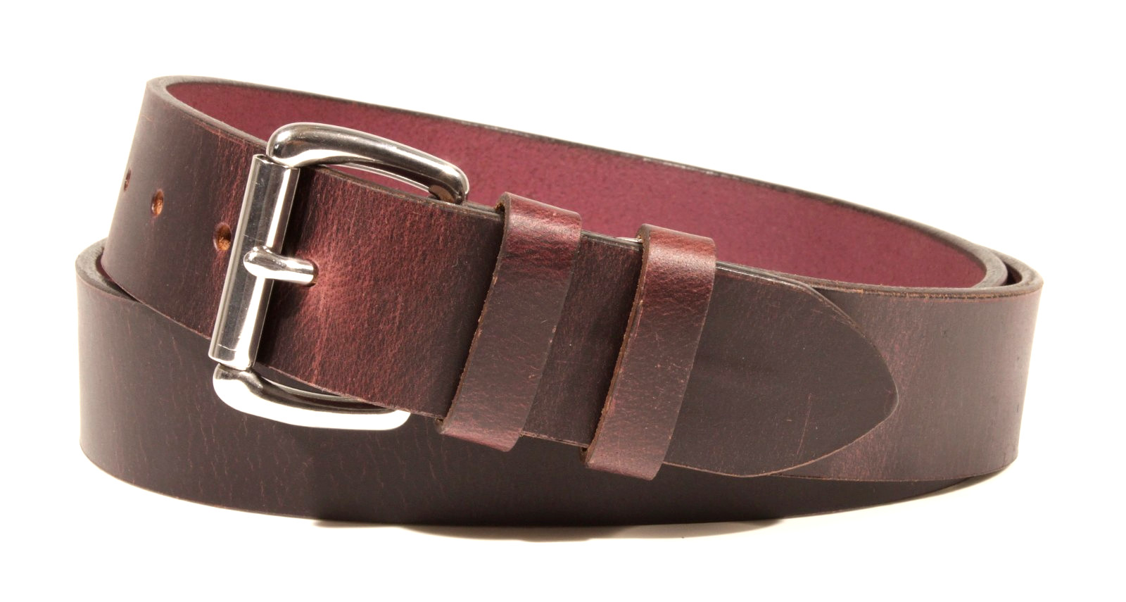Men’s Full Grain Buffalo Leather Belt 1.5 Amish Made USA Heavy Duty Work Casual