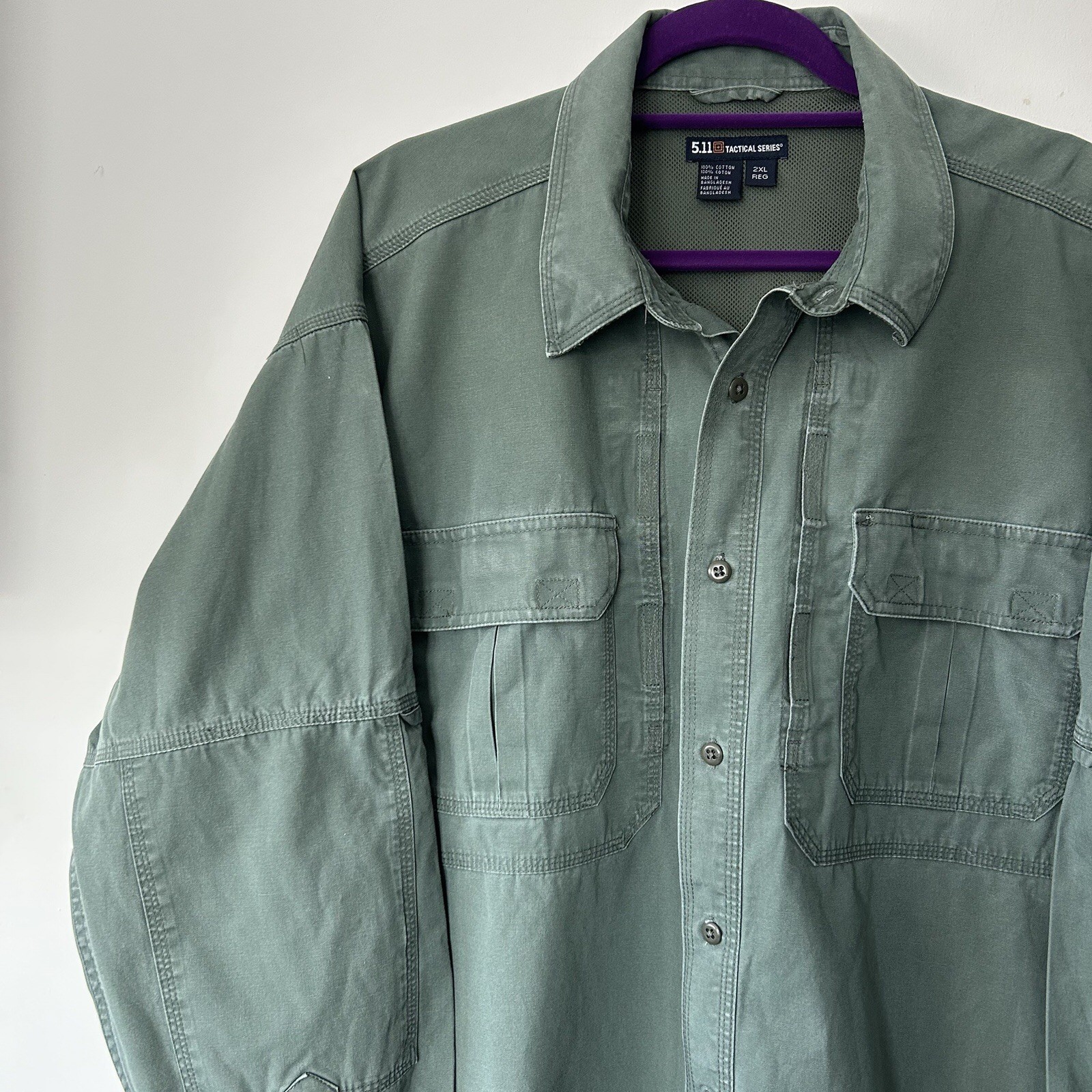 5.11 Tactical Green Long Sleeve Shirt 2XL