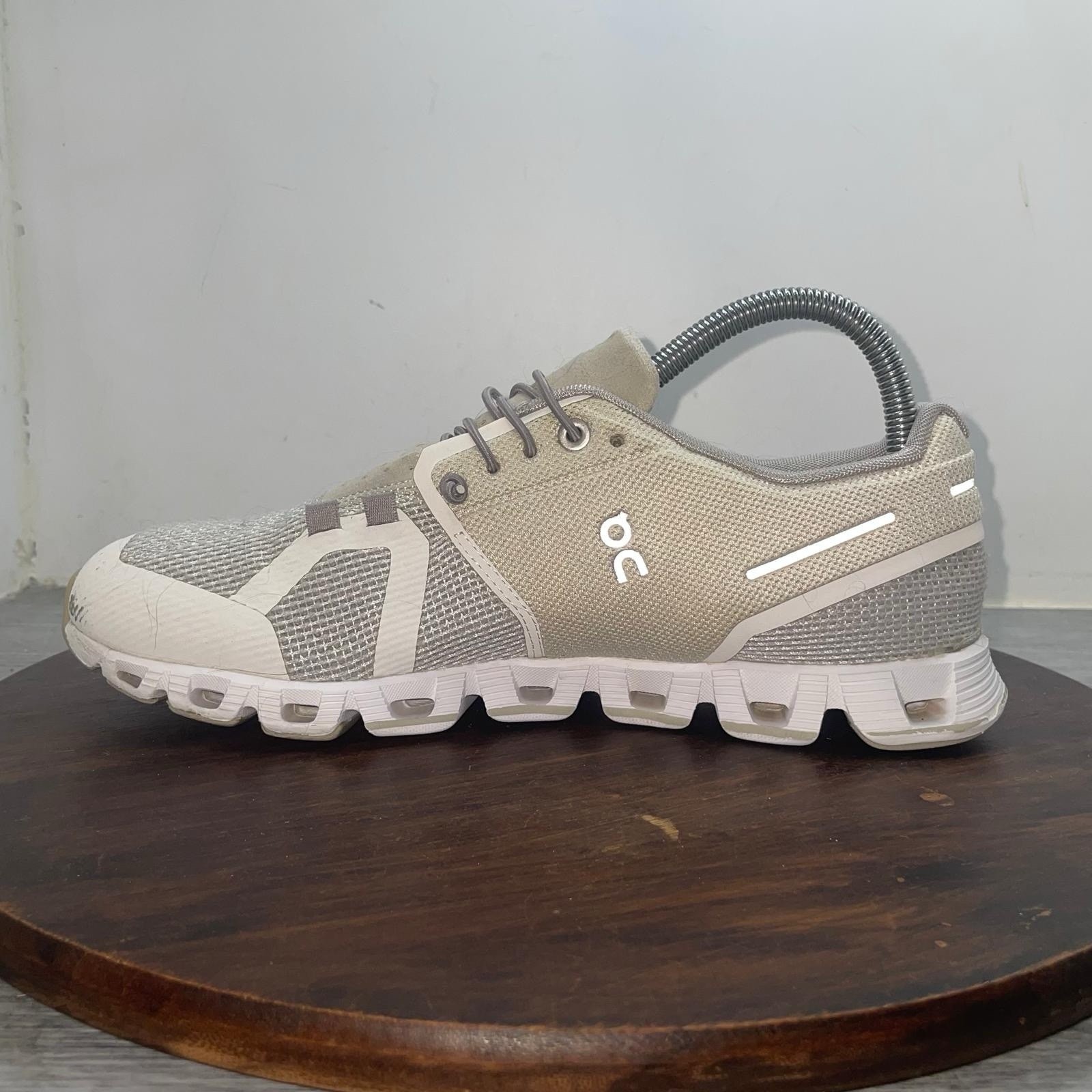 On Shoes Women’s 8 Cloud 5 Pearl White Mesh Low Top Running Athletic Sneaker