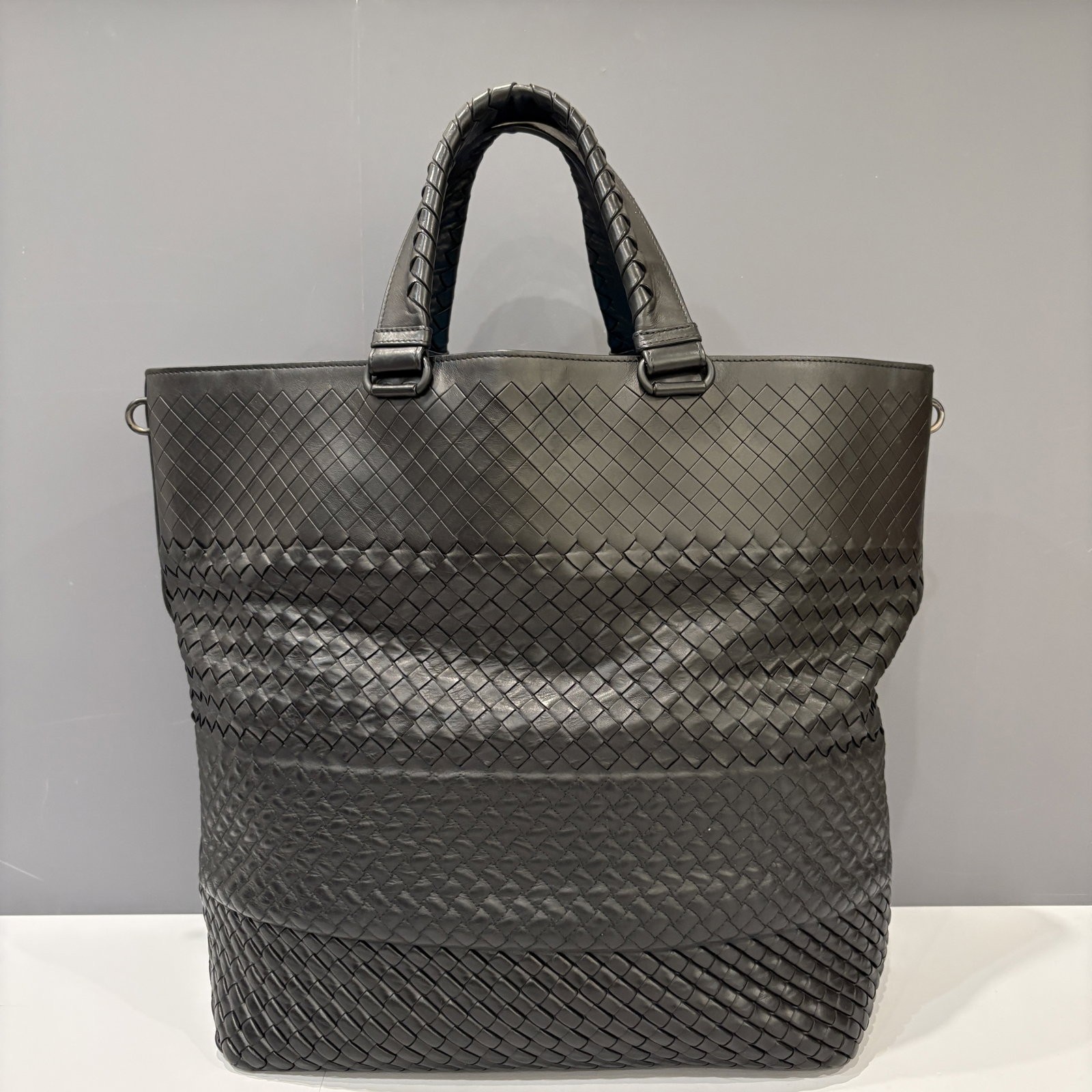 Bottega Veneta Tote Bag Black Lambskin Intrecciato Nappa (ym030126e3)