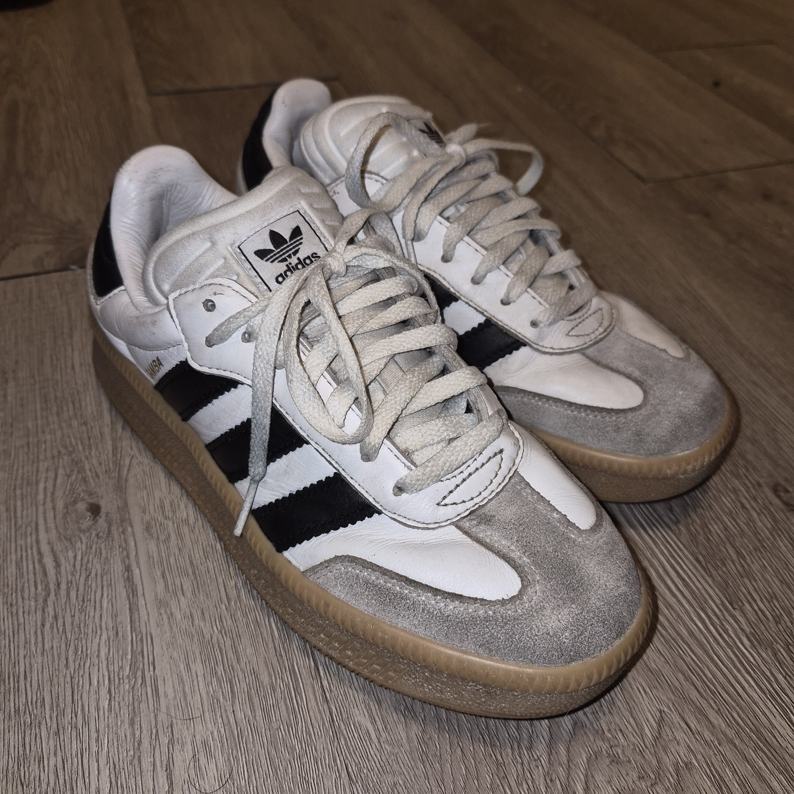 adidas samba xlg white black gum