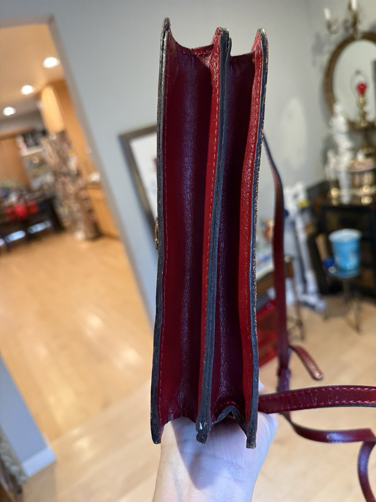 PATRICIA NASH LEATHER BURNISHED TOOLED LAURENTINA RED CROSSBODY NWT MSRP $169