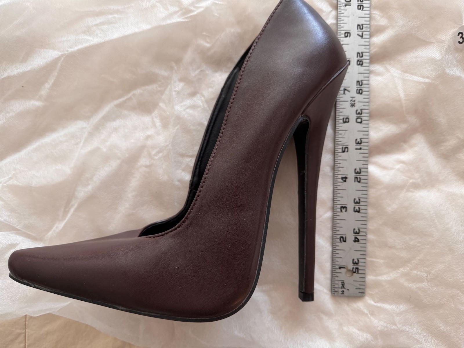 Womens genuine leather shoes with extreme with 7.5″ heels Size 45 or US 13