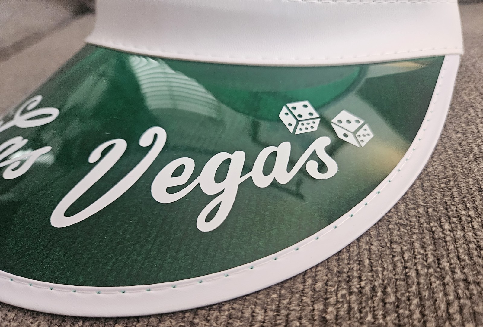 FEAR LOATHING LAS VEGAS POKER VISOR GONZO Hunter S Thompson Green Dealer RARE!🃏