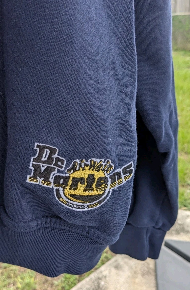 VTG Dr. Martens AirWair Blue Sweatshirt 24″ Pit To Pit Made in UK