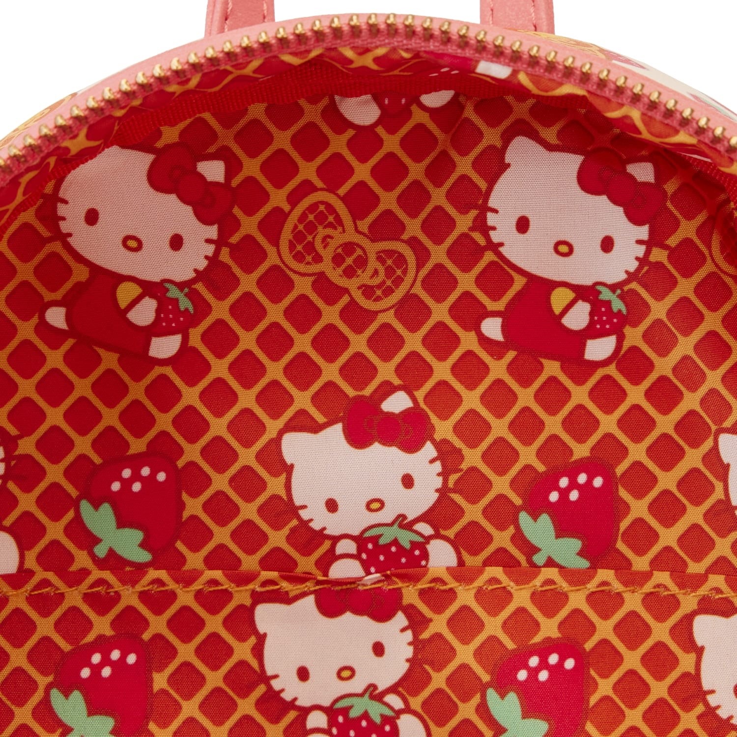 🧇 Loungefly Sanrio Hello Kitty Breakfast Waffle Mini Backpack + Wallet NWT