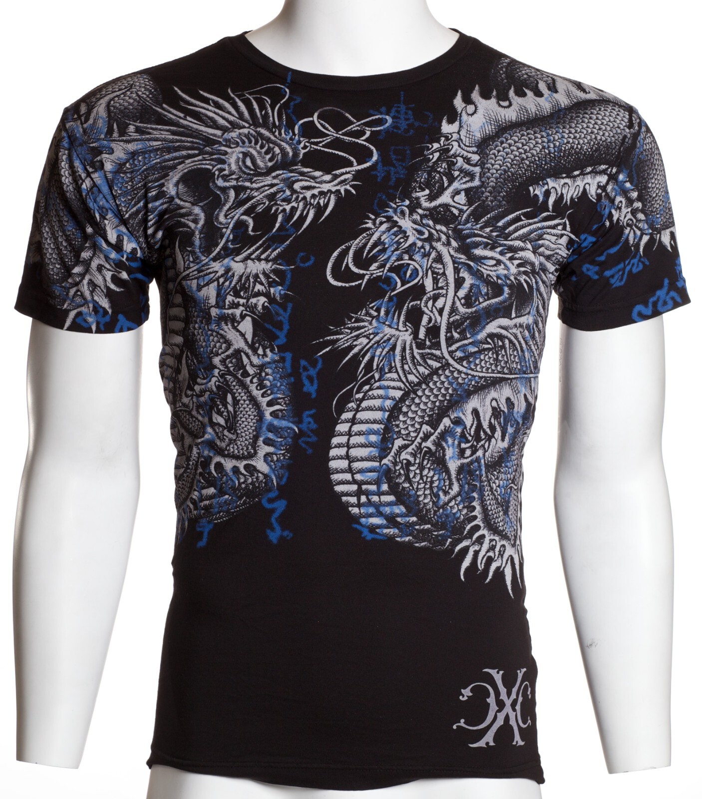 Xtreme Couture By Affliction Men’s T-Shirt Double UP Biker Black Tattoo S-5XL