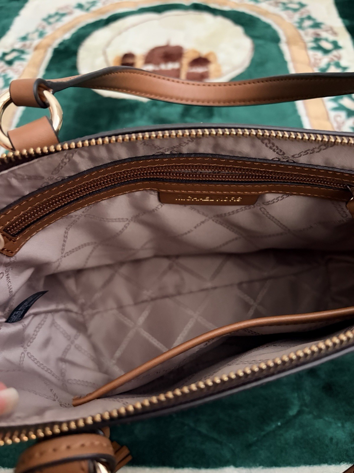 MICHAEL Michael Kors Sullivan Small Convertible Top Zip Tote Brown Monogram