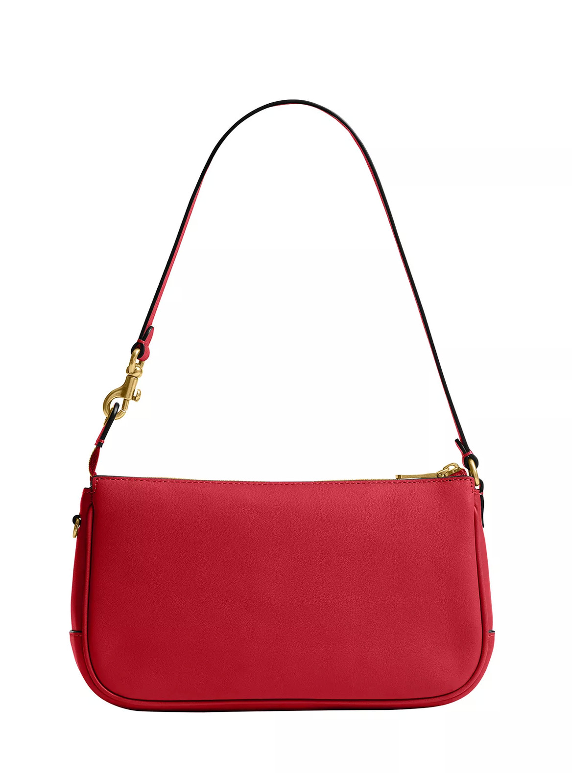 ORIG. PKG. Coach Scarlet Red Smooth Leather Wristlet Short Shoulder Plaza 22 Bag