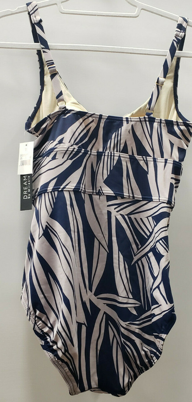 Dreamsuit By Miracle Brands Womens Bathing Suit One Piece Charcoal Blue size 10