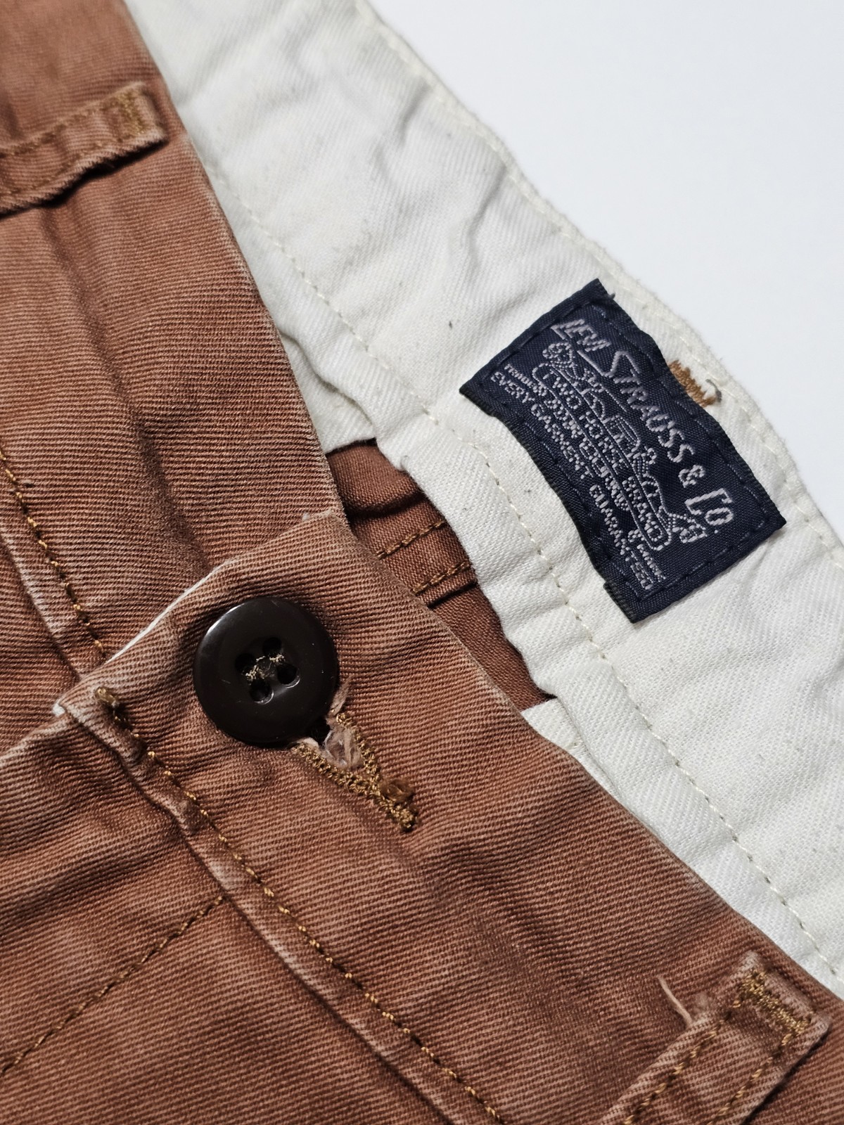 Levi Strauss & Co Chino Pants Men’s W29x L32 Brown Two Horse Brand Cotton