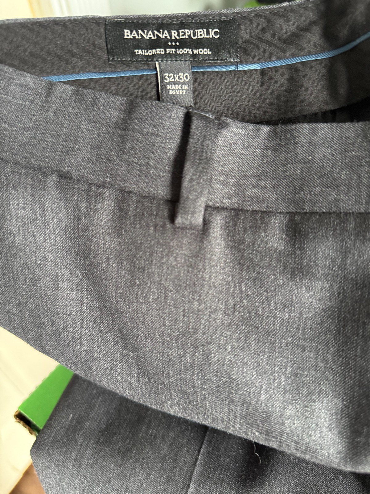 Banana Republic Tailored Fit 100% Wool Suit Charcoal Gray Mens 40S / 33×30