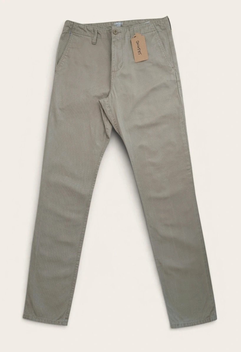 Men’s Carhartt WIP Jeans Clute Pants cream slim straight. 30W 34L. DN4585