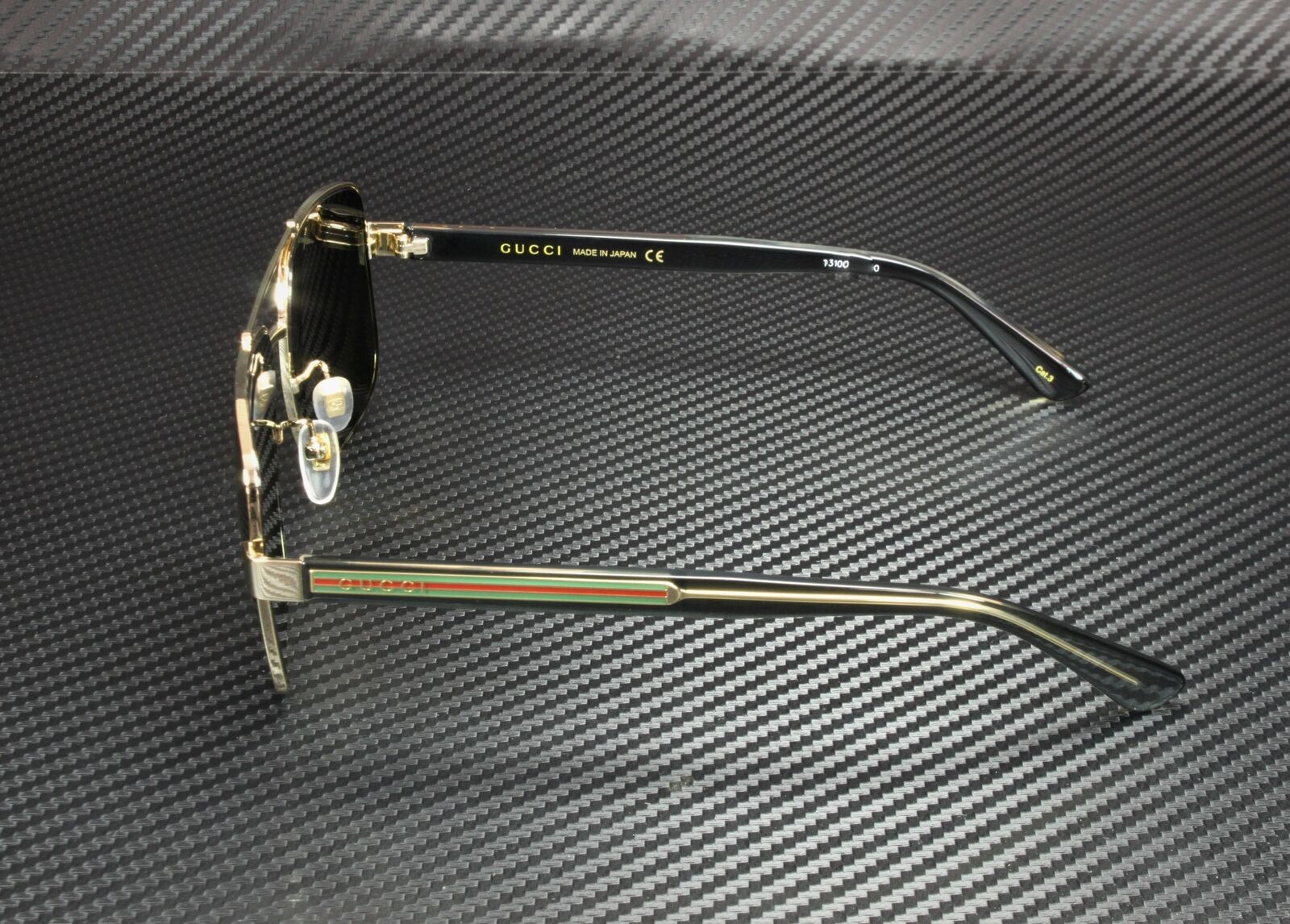 GUCCI GG0529S 001 Gold Square Rectangle Men’s Sunglasses 60 mm