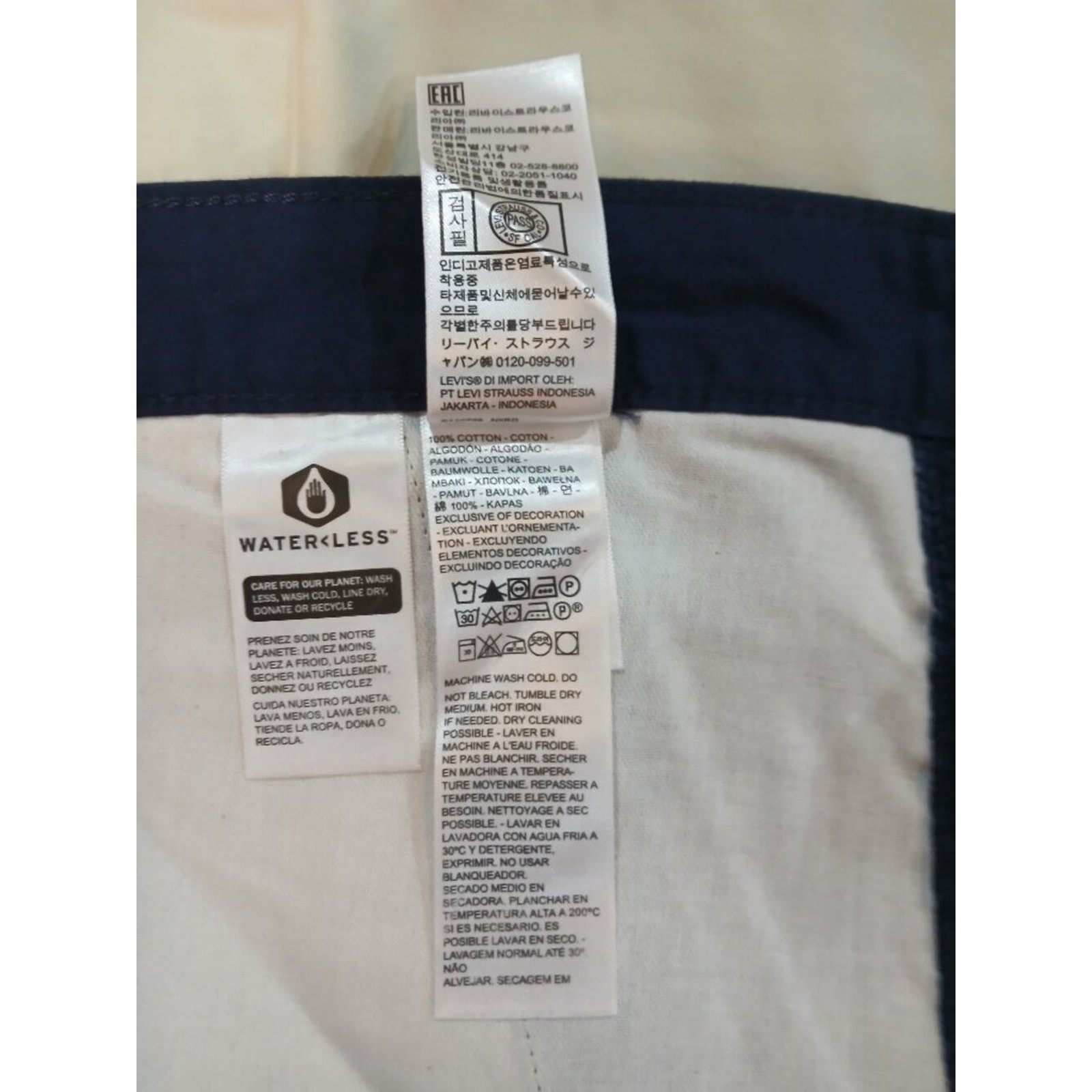 Levi’s Carrier Cargo Shorts 44 Blue Cove Navy NWT 100% Cotton WaterLess