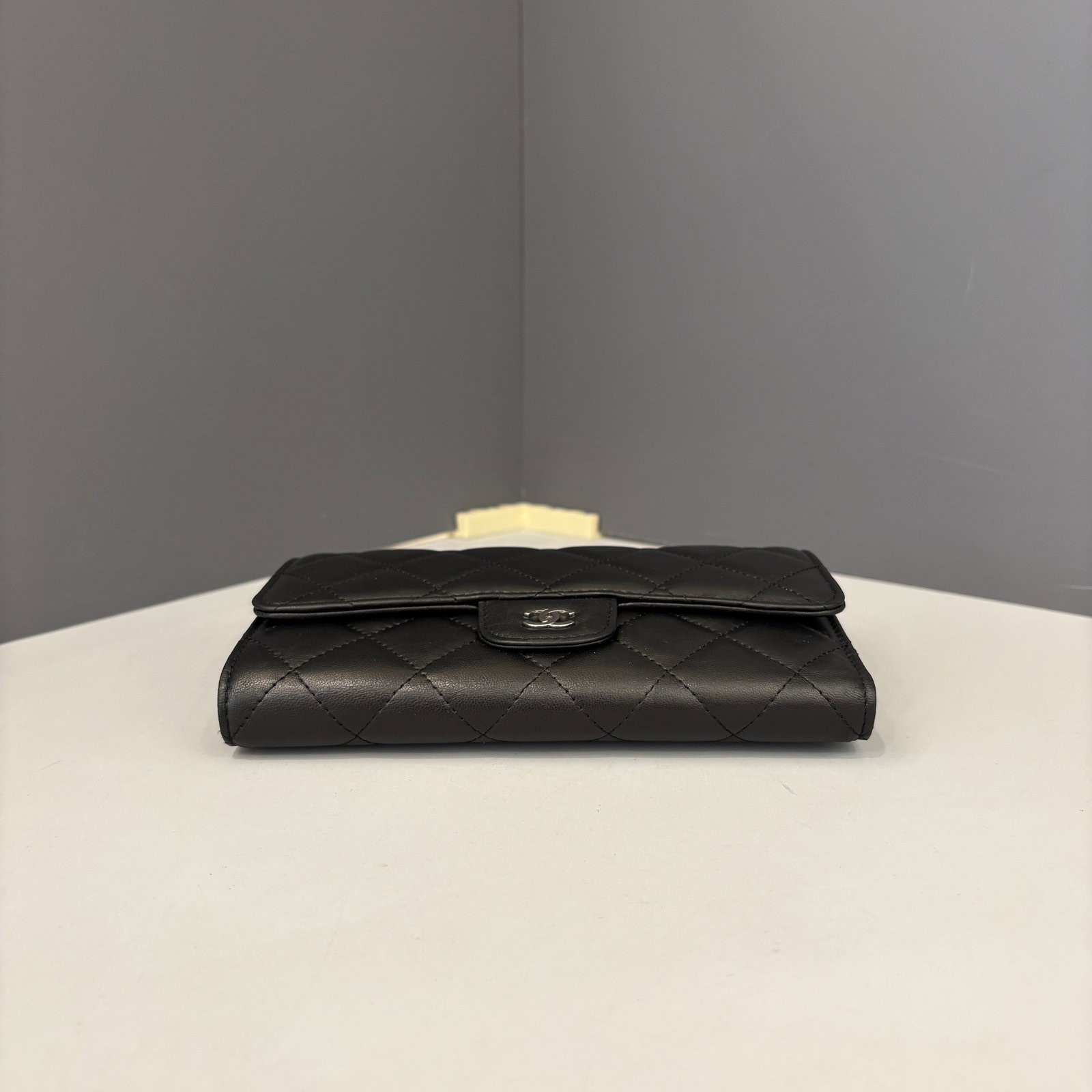 Chanel Classic Flap Continental Wallet Burgundy Black Lambskin (gv042426a1)