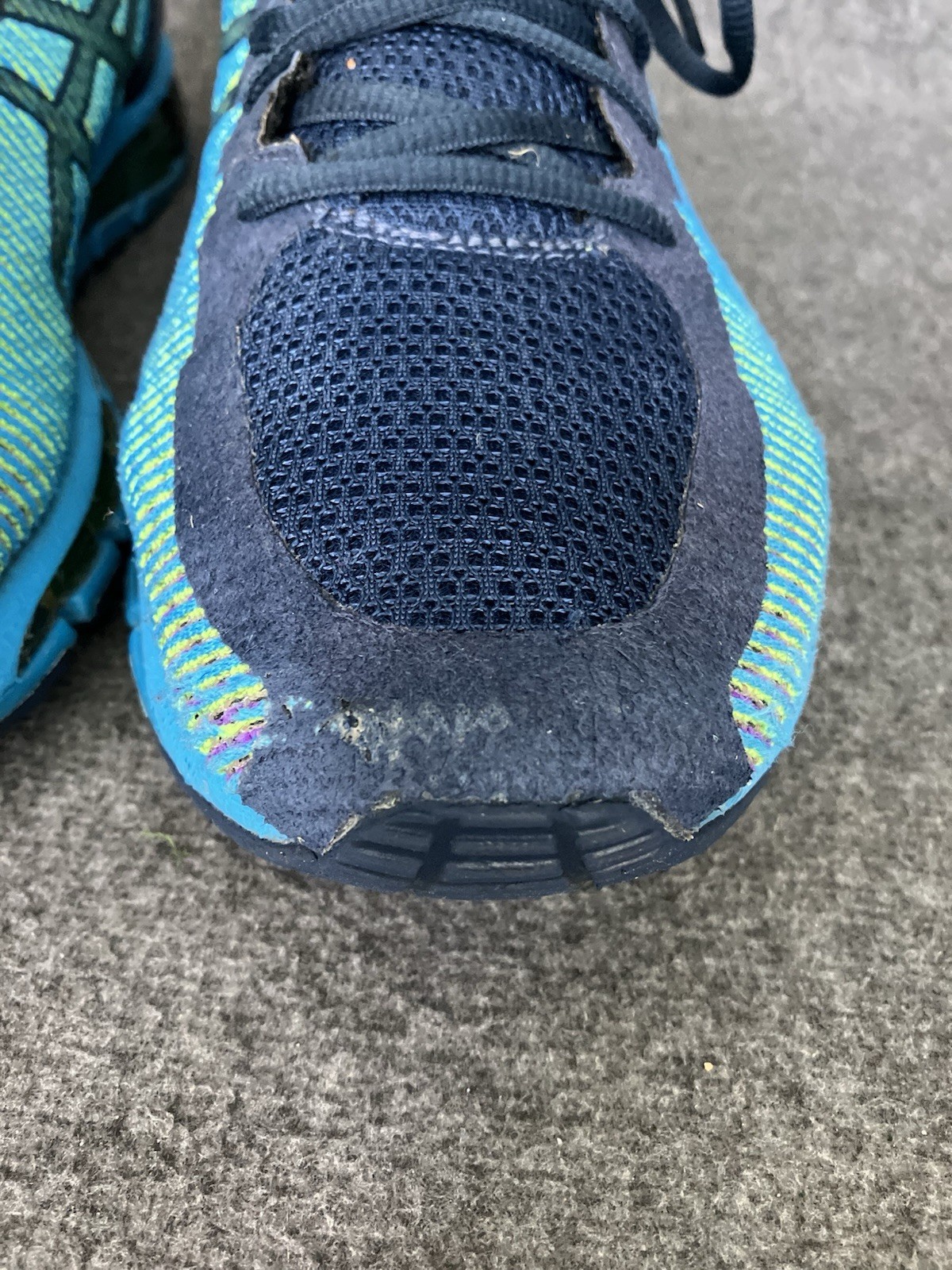 Asics Gel Quantum 360 Mens 13 Blue Yellow Running Shoes Sneakers 1021A134 ISSUES