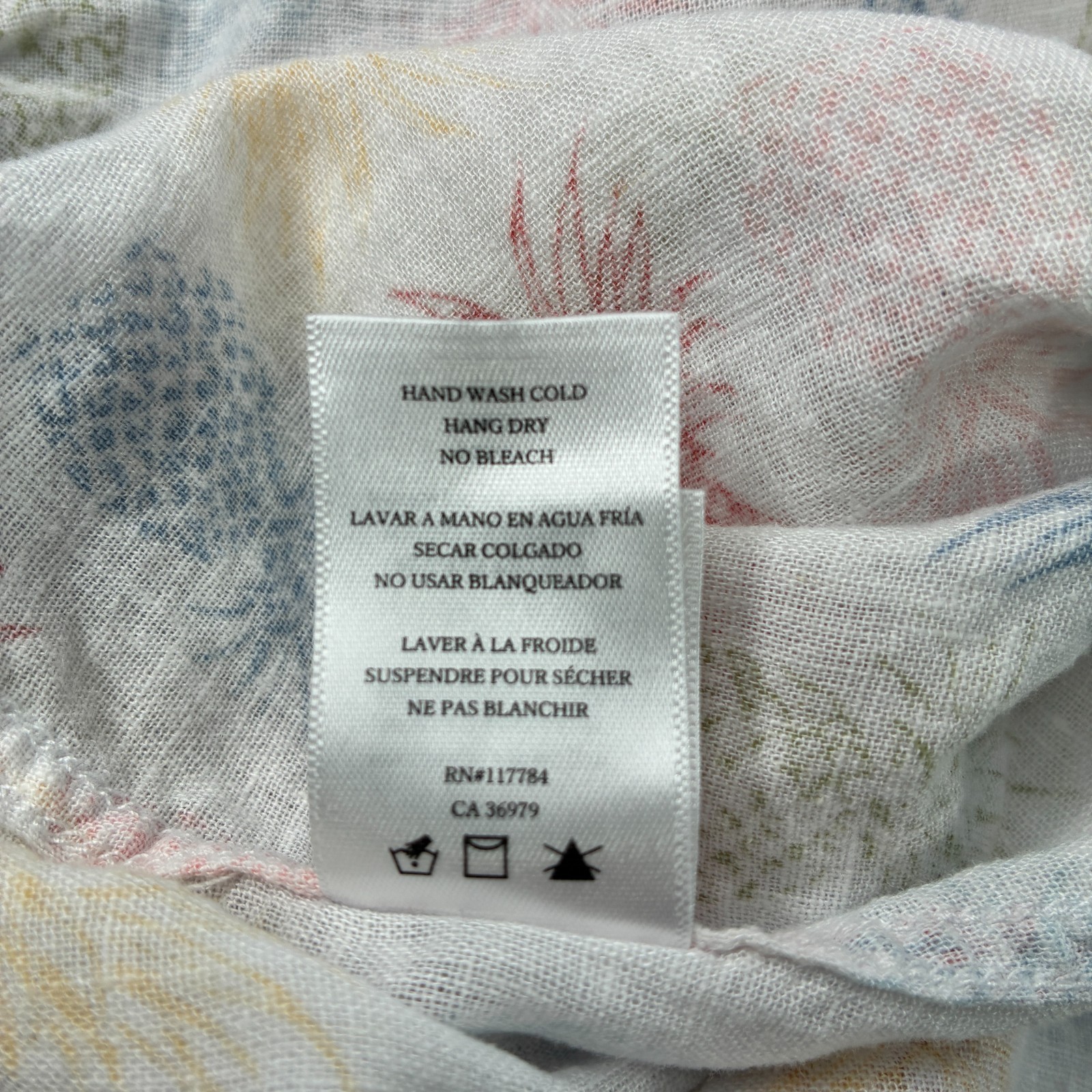 Rails Shirt Womens Small White Charli Rainbow Pinas Button Up Linen Blend