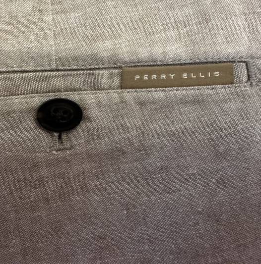 NWT Perry Ellis men’s 34 Khaki short flat solid pockets zipper relaxed drawstrin