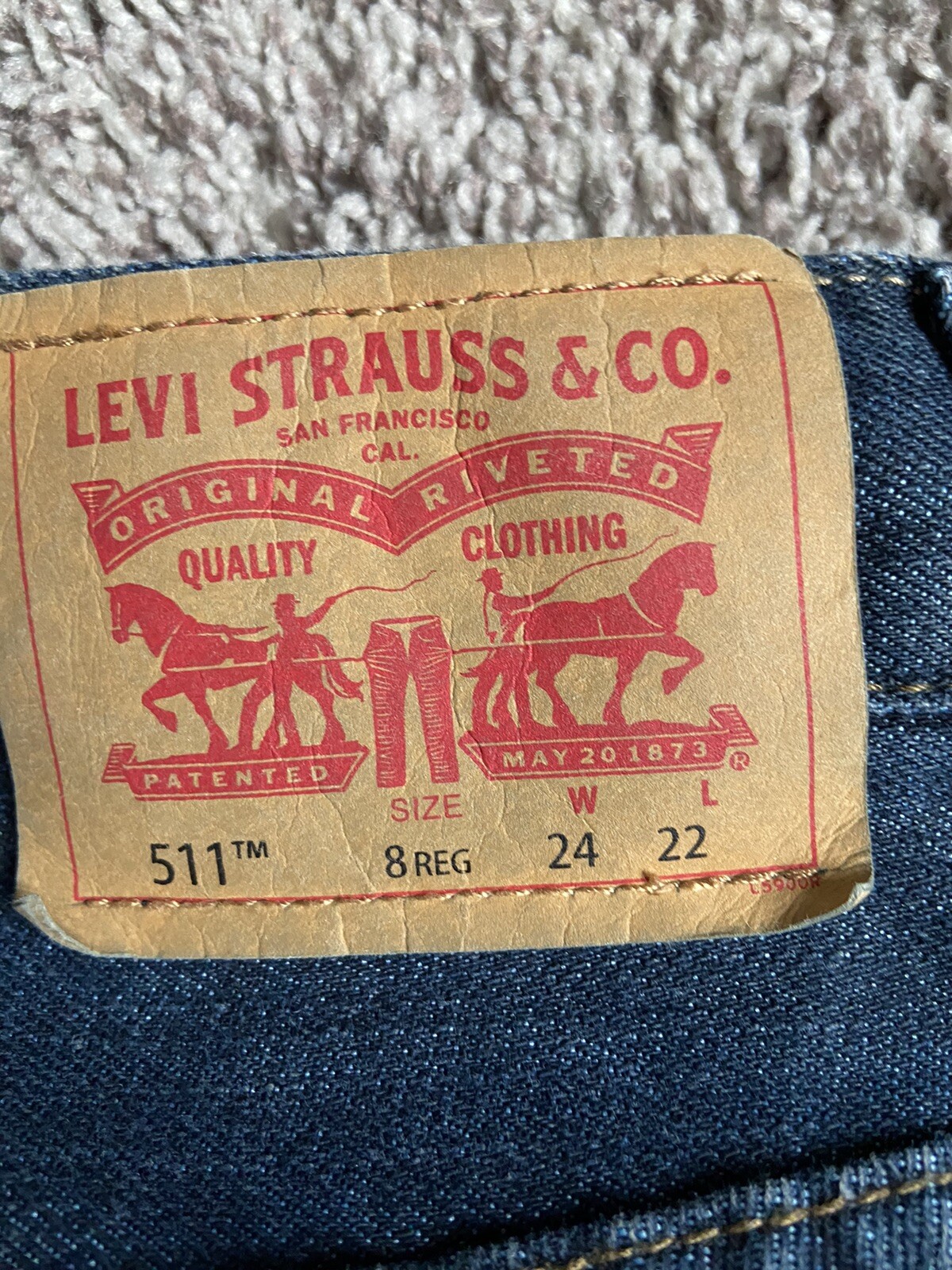 Boys Levi’s 511 Slim Size 8 reg W24 L22
