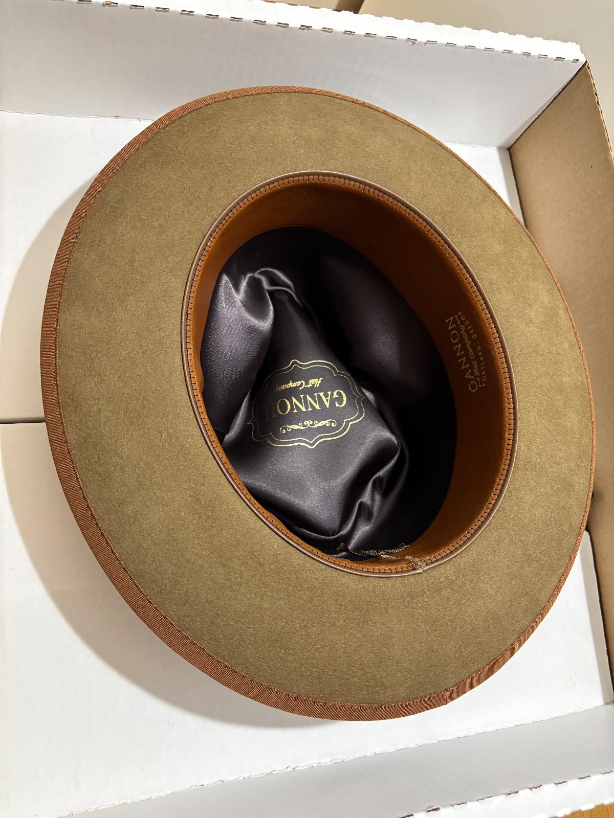 Gannon Hat Co Fedora, Whiskey, 7 1/4, Stetson, Pure Beaver Whippet Vintage Style