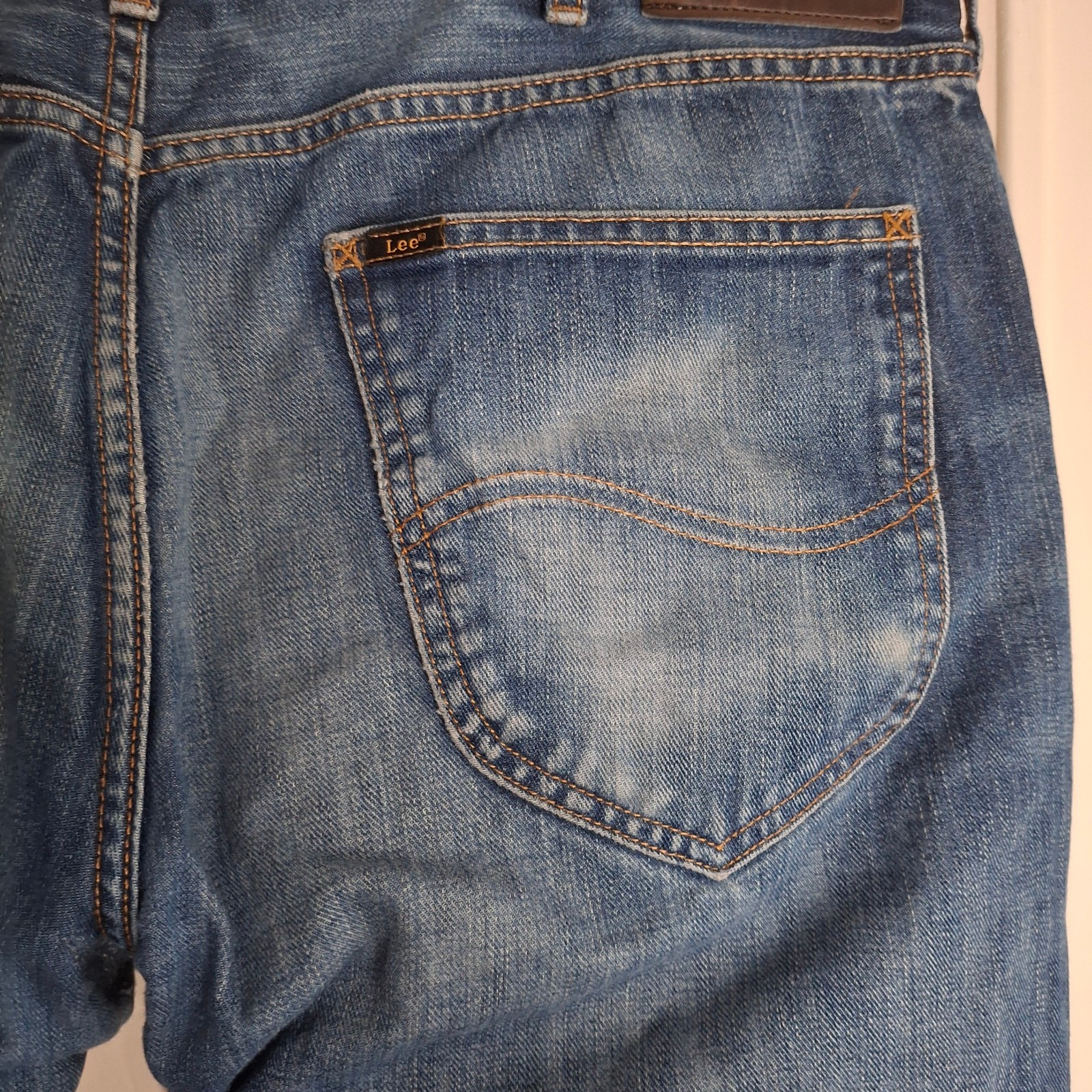 LEE VINTAGE Mens Blake Jeans Blue Stonewash 36W 29-32L Straight Fit VGOOD COND